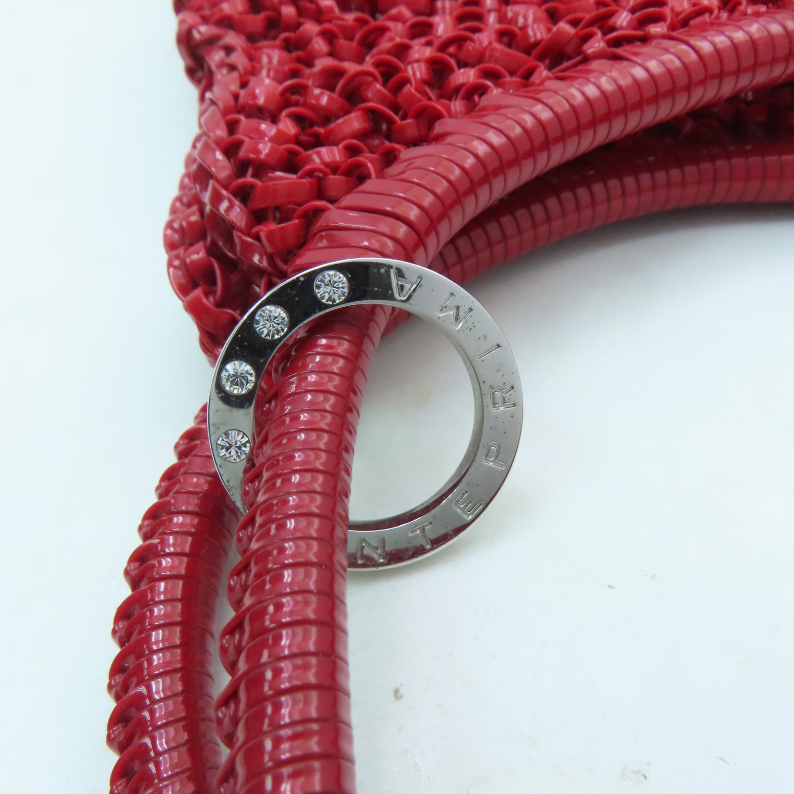 ANTEPRIMA PVC Wirebag銀扣手挽袋紅色