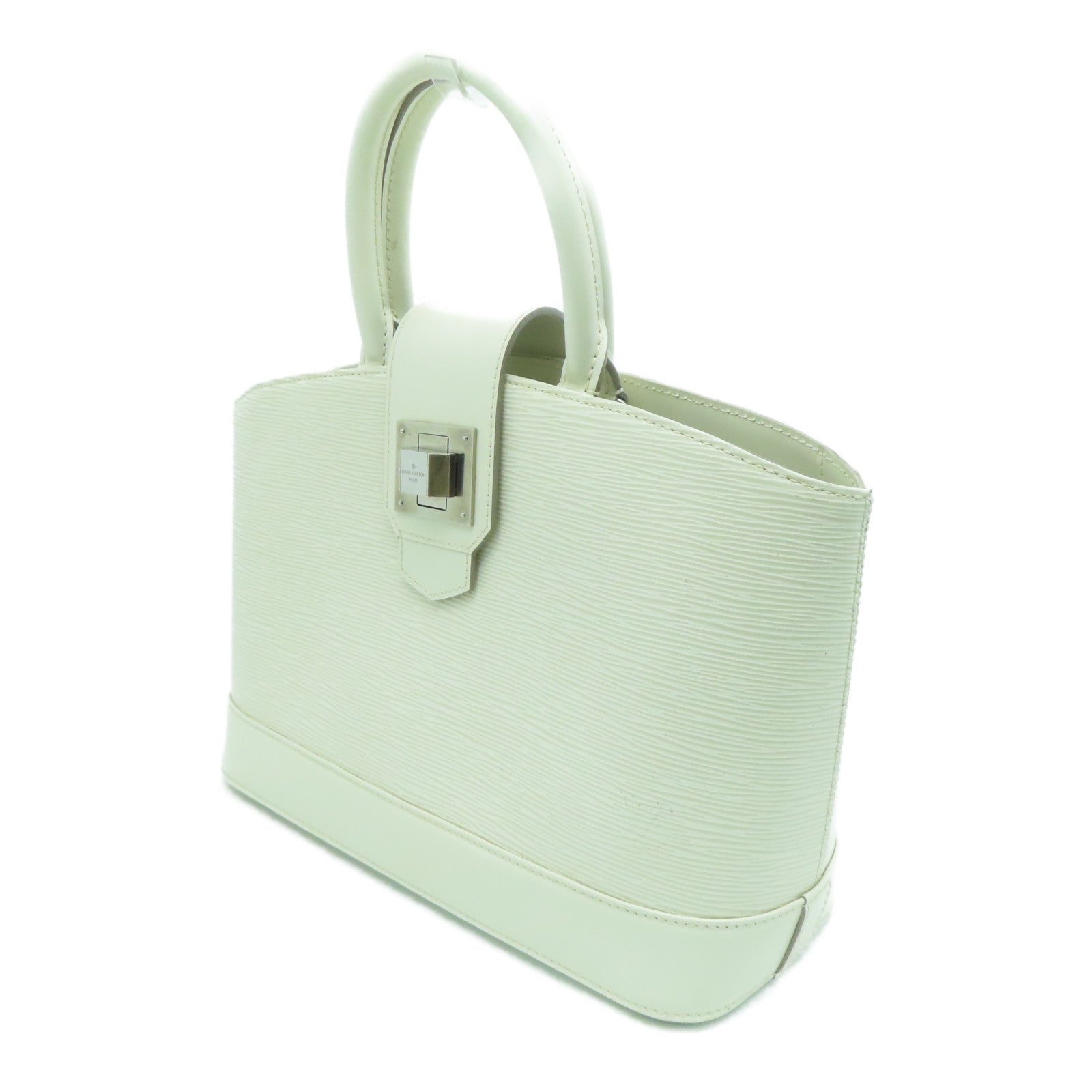 LOUIS VUITTON 【激減優惠】Epi Mirabeau PM銀扣手挽袋白色