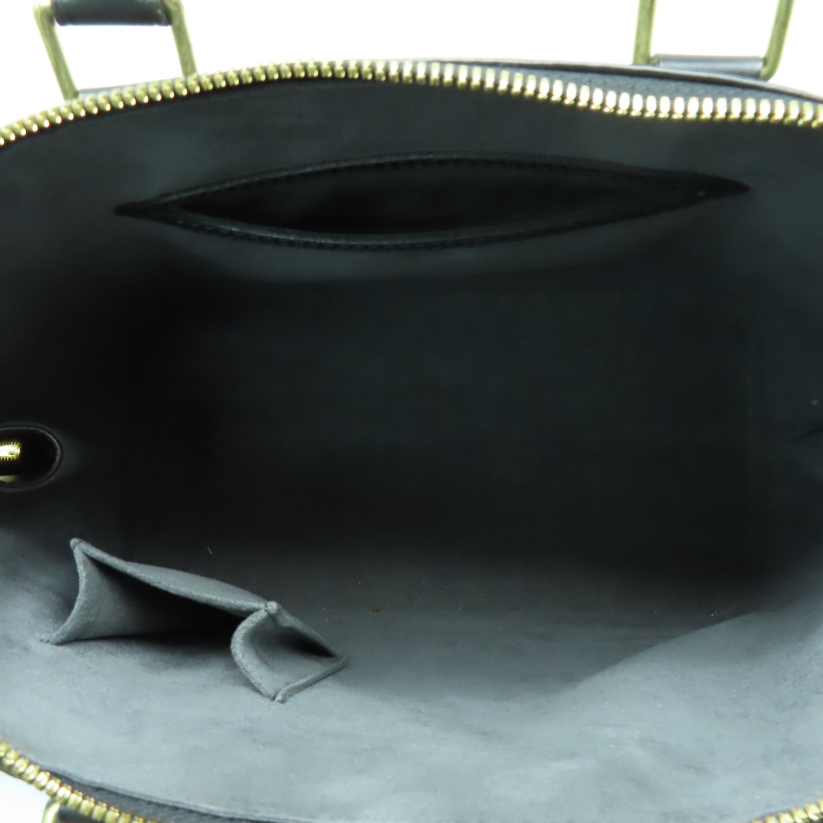 LOUIS VUITTON Epi Alma PM金扣手挽袋黑色
