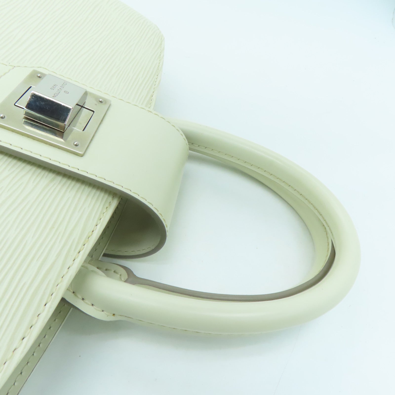 LOUIS VUITTON 【激減優惠】Epi Mirabeau PM銀扣手挽袋白色