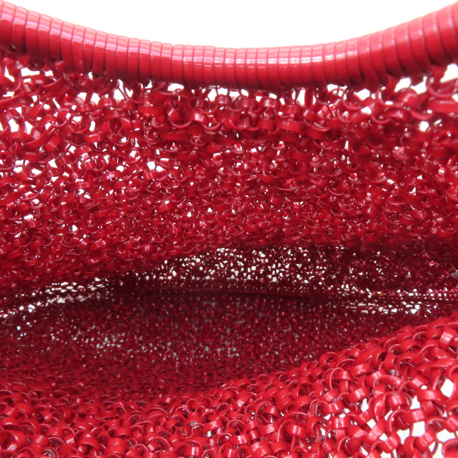 ANTEPRIMA PVC Wirebag銀扣手挽袋紅色