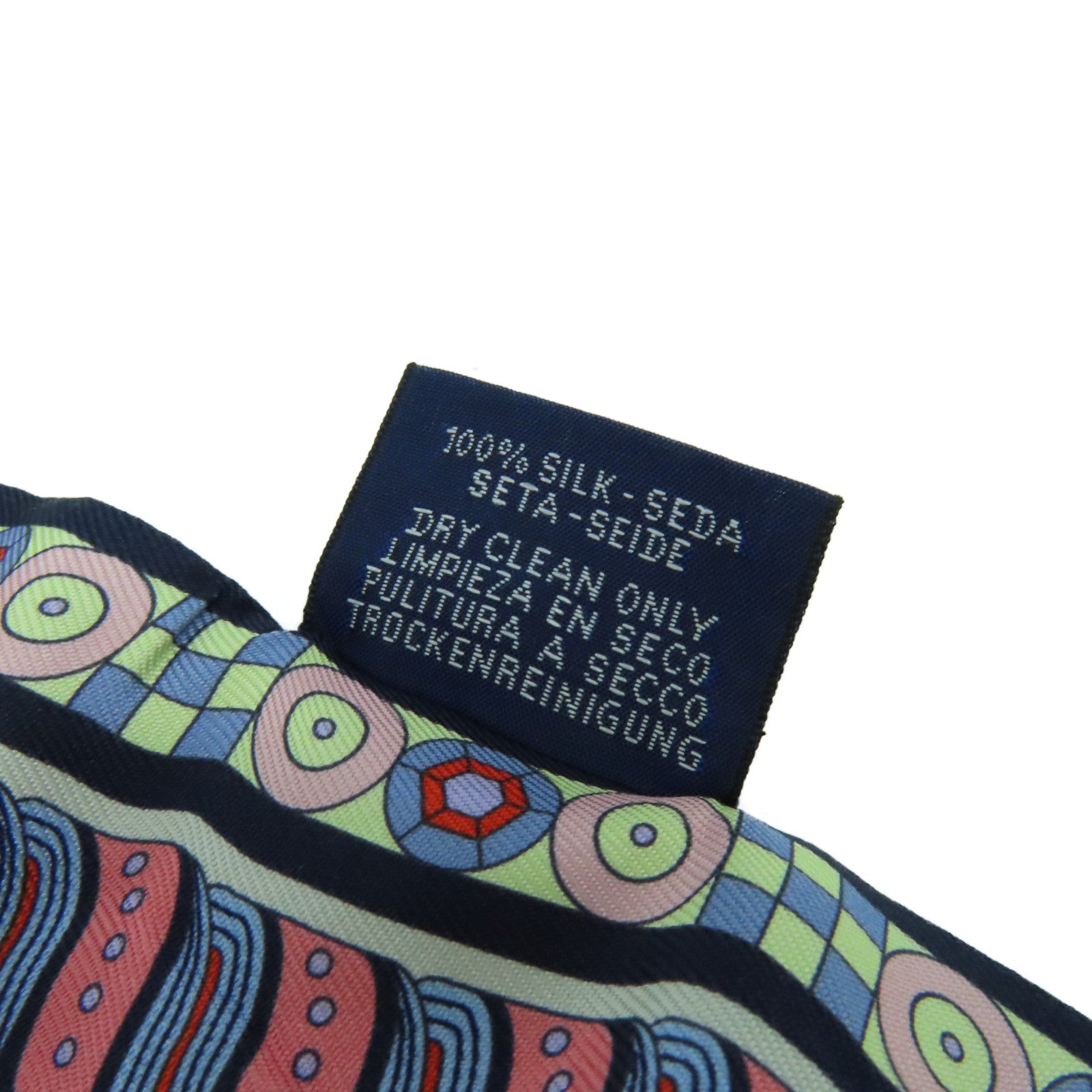 HERMES 絲質Twilly Scarf絲巾深藍色/藍色