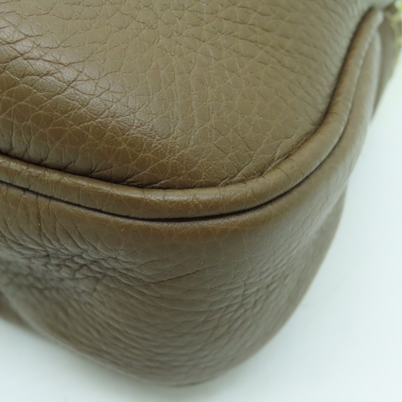 GUCCI 【激減優惠】帆布Jackie銀扣手挽肩背兩用袋啡色白色