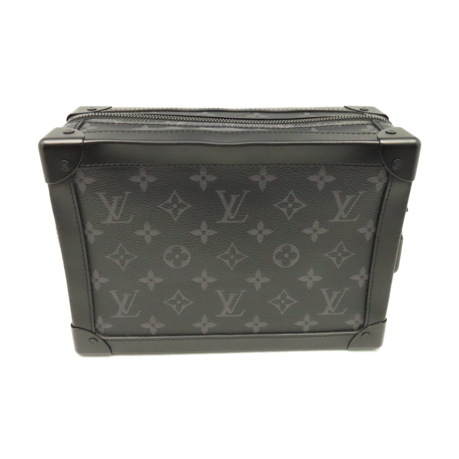 LOUIS VUITTON Monogram Eclipse Soft Trunk肩背袋黑色