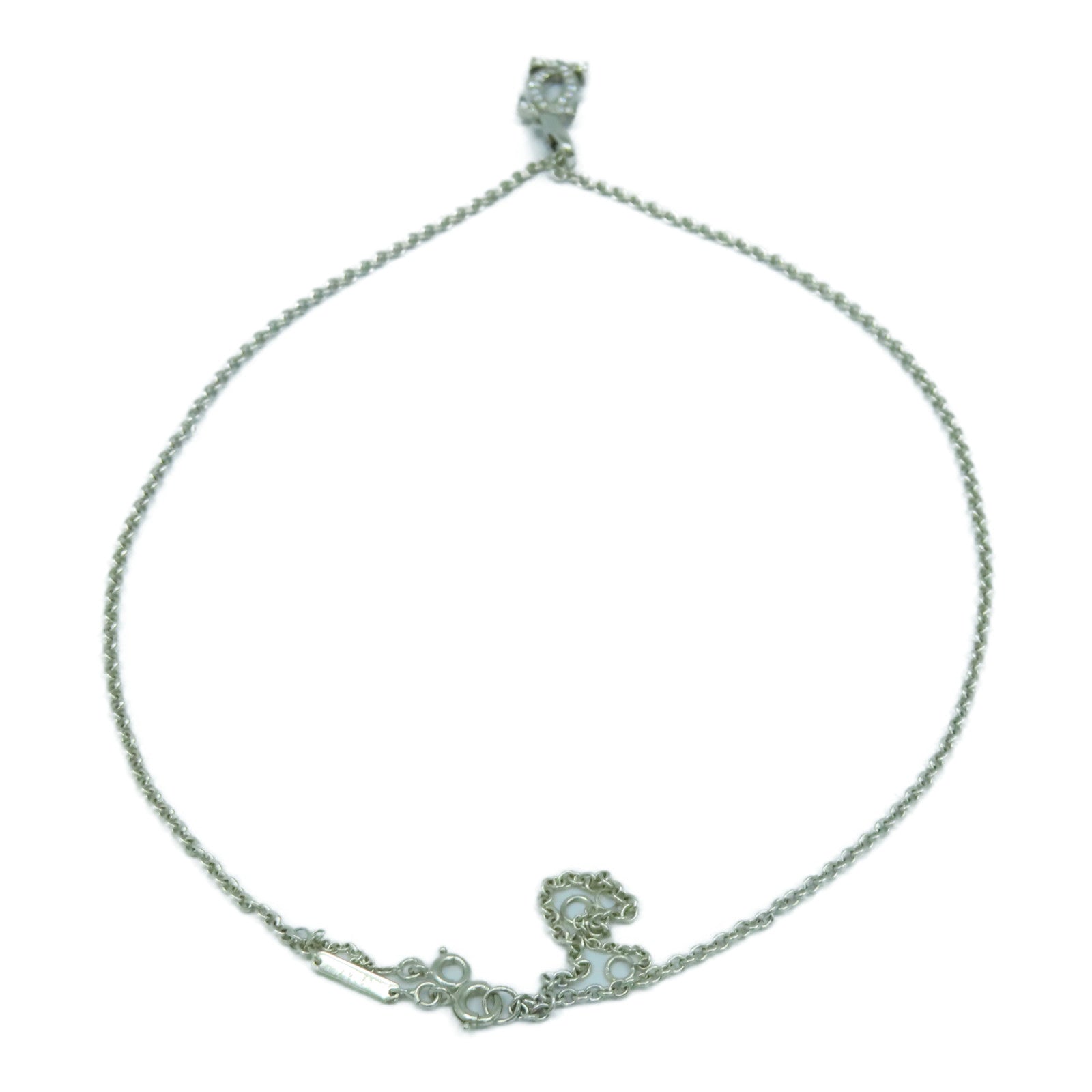 CARTIER 18K白金C2 Charm Diamond銀扣鑽石項鍊銀色