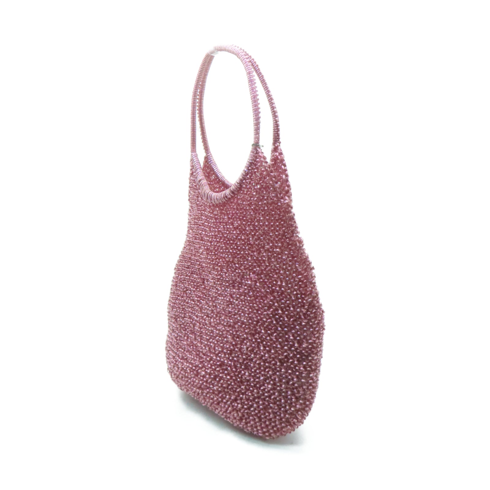 ANTEPRIMA PVC Wirebag銀扣手挽袋粉紅色