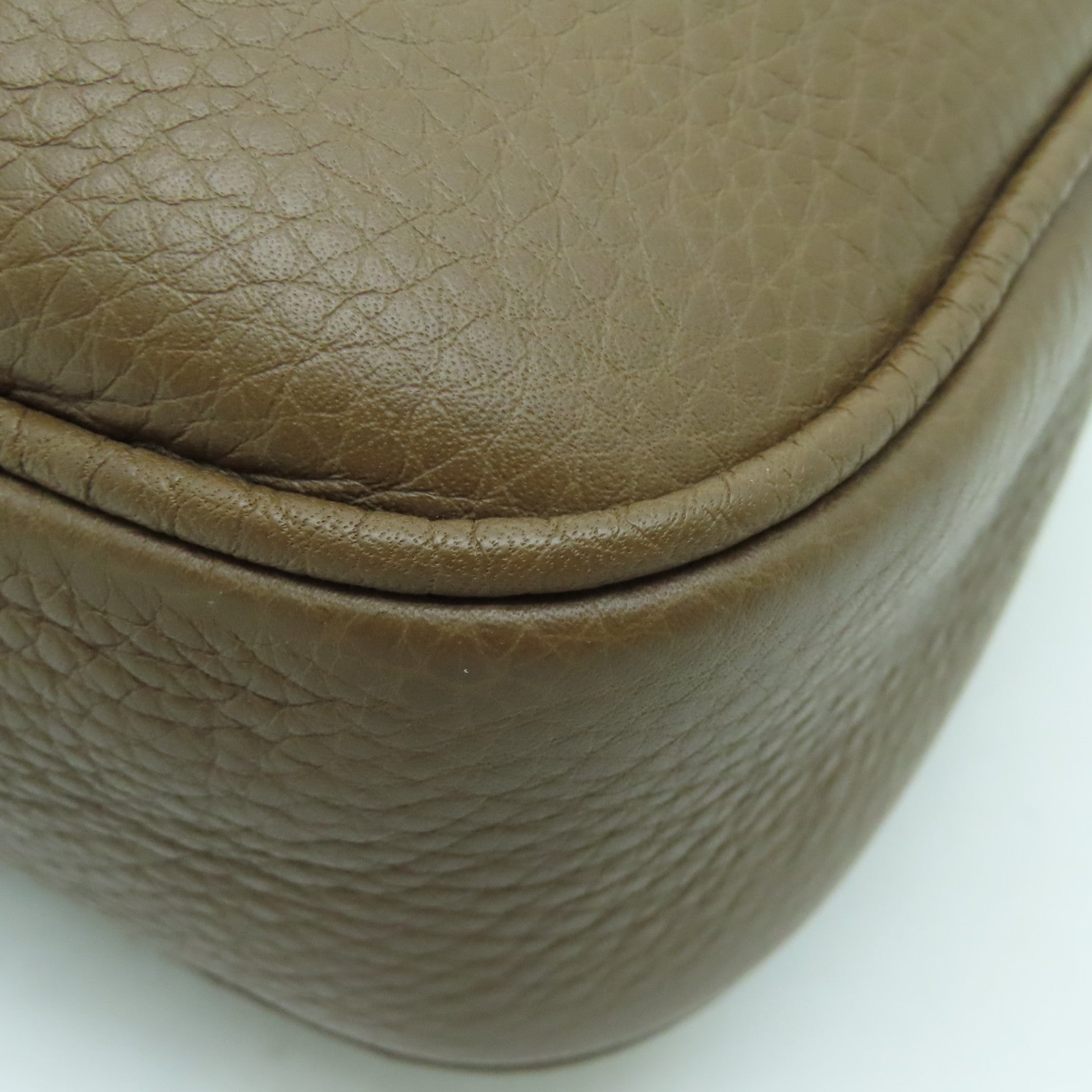 GUCCI 【激減優惠】帆布Jackie銀扣手挽肩背兩用袋啡色白色