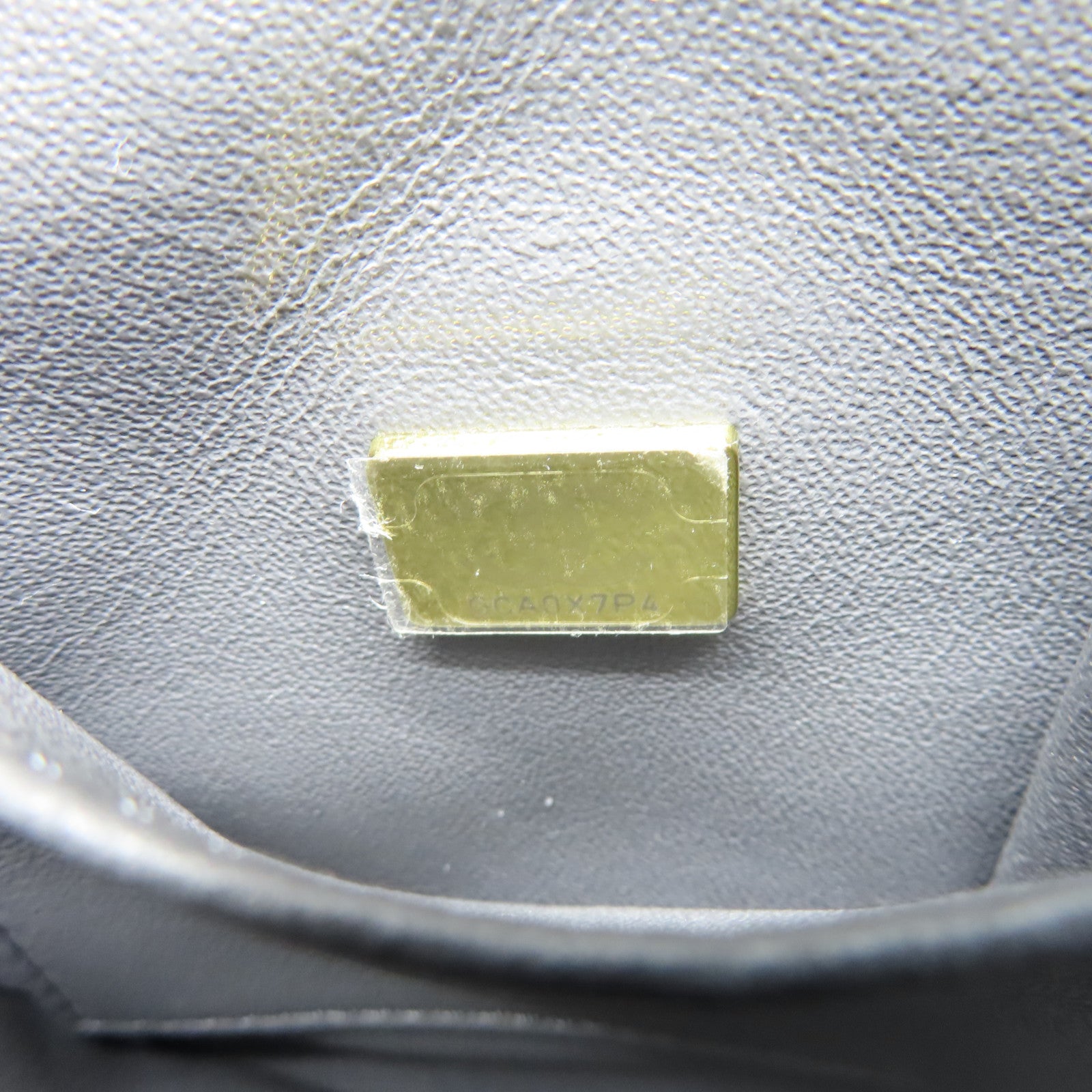 CHANEL 菱格羊皮皮革Top Handle Bag金扣肩背袋灰色