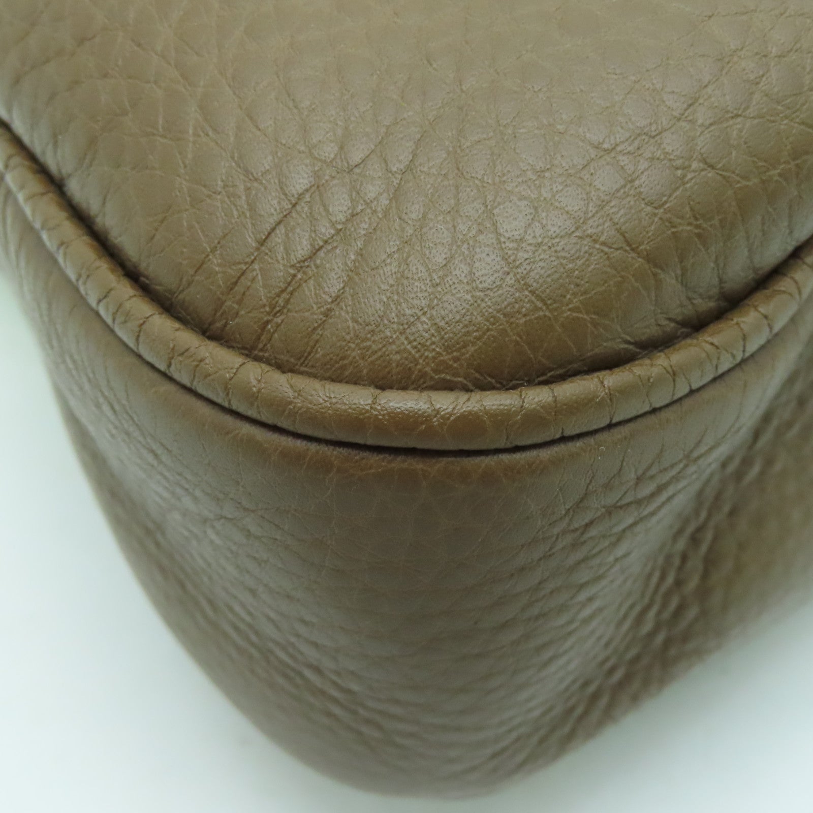 GUCCI 【激減優惠】帆布Jackie銀扣手挽肩背兩用袋啡色白色