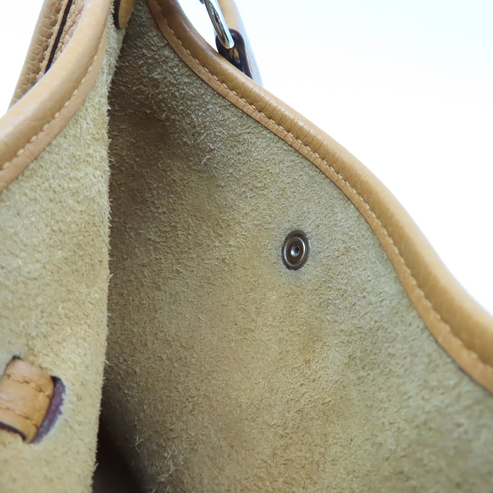 HERMES Clemence皮革Evelyne TPM银扣肩背袋Camel啡色