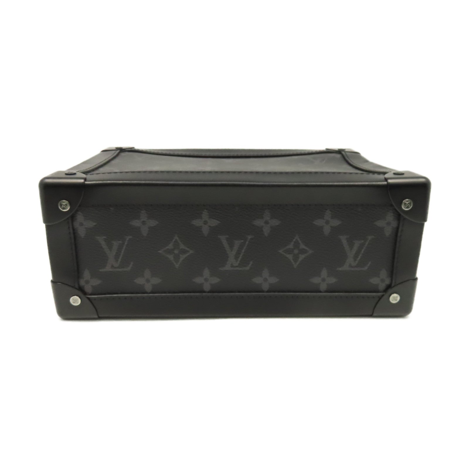 LOUIS VUITTON Monogram Eclipse Soft Trunk肩背袋黑色