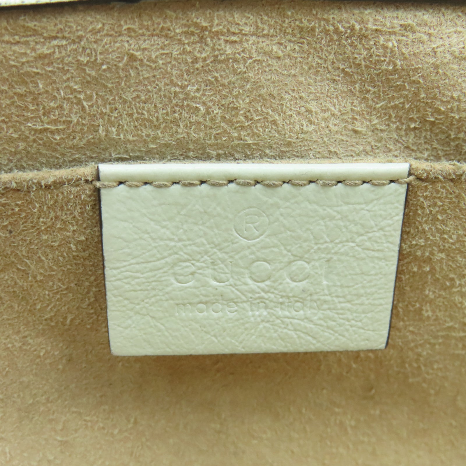 GUCCI cowhide leather Chain Shoulder Bag gold buckle chain shoulder bag white