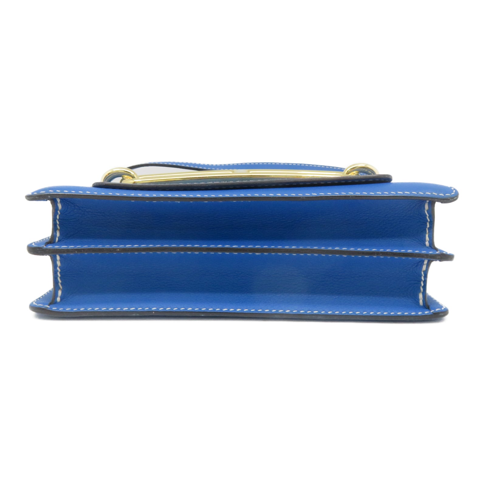 HERMES 【激减优惠】Evercolour皮革Roulis 23金扣肩背袋Bleu hydra水妖蓝色