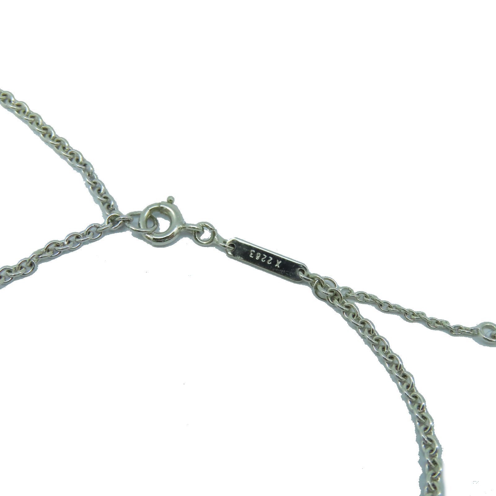 CARTIER 18K白金C2 Charm Diamond銀扣鑽石項鍊銀色