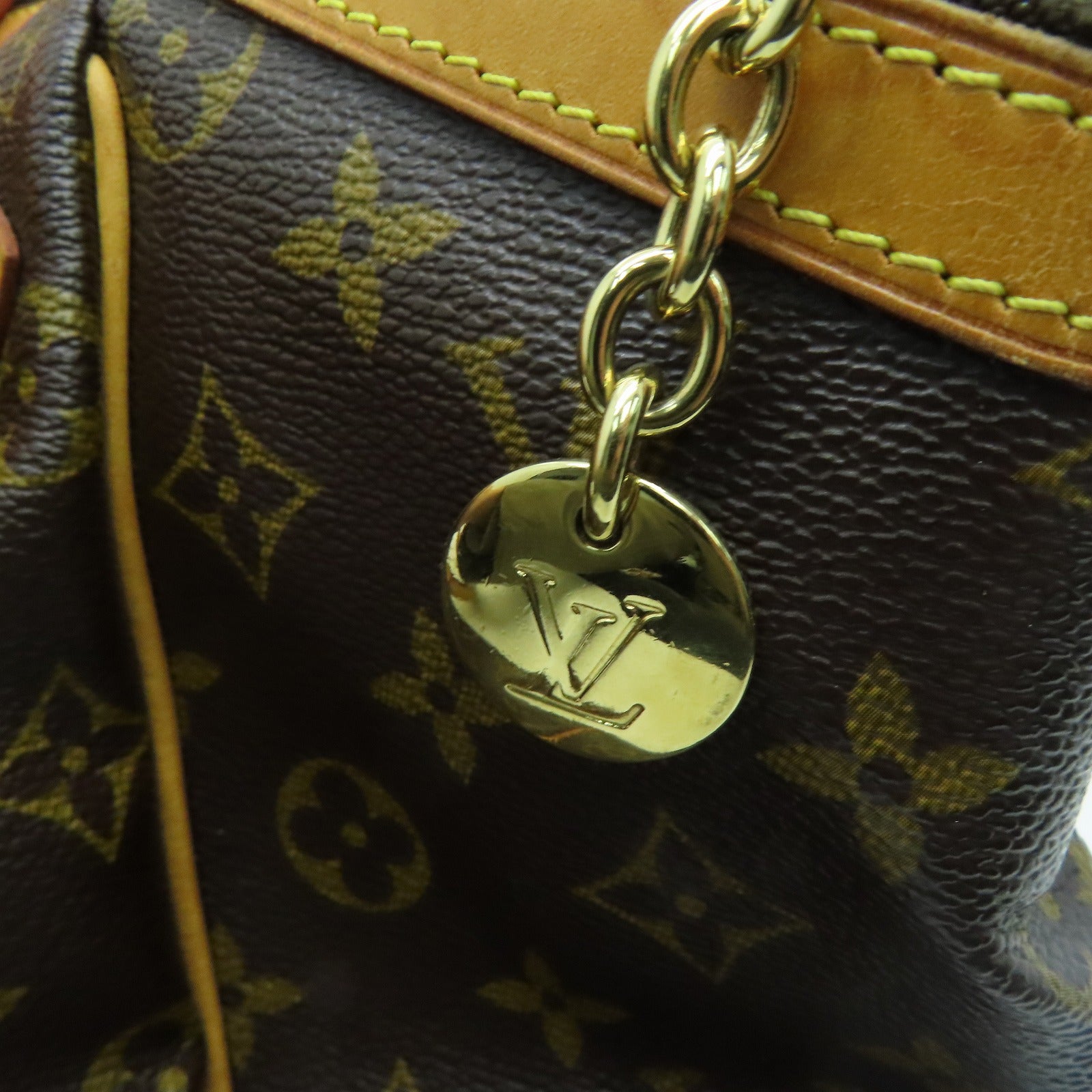 LOUIS VUITTON Monogram Tivoli GM金扣手挽袋啡色