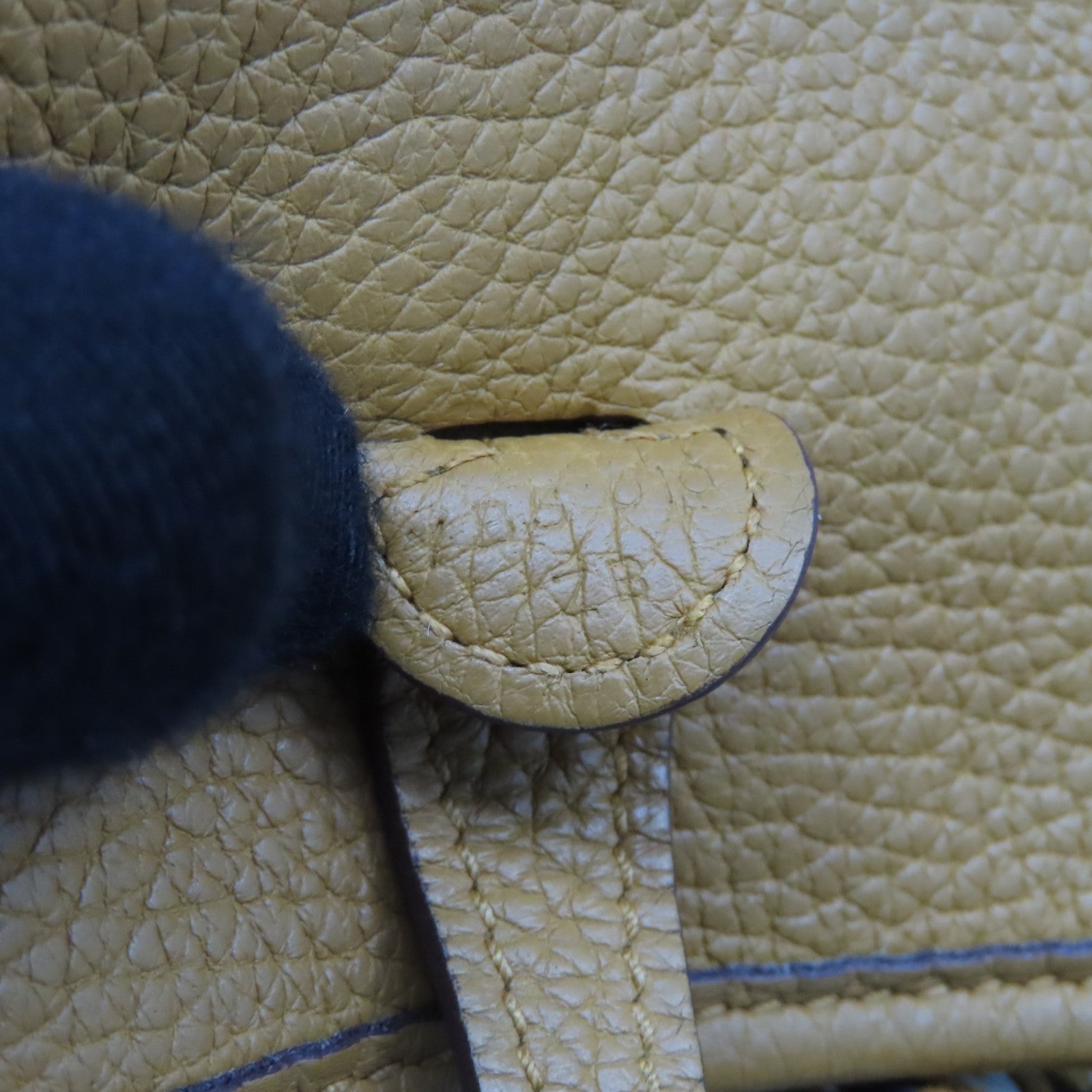 HERMES Clemence皮革Evelyne TPM银扣肩背袋Camel啡色