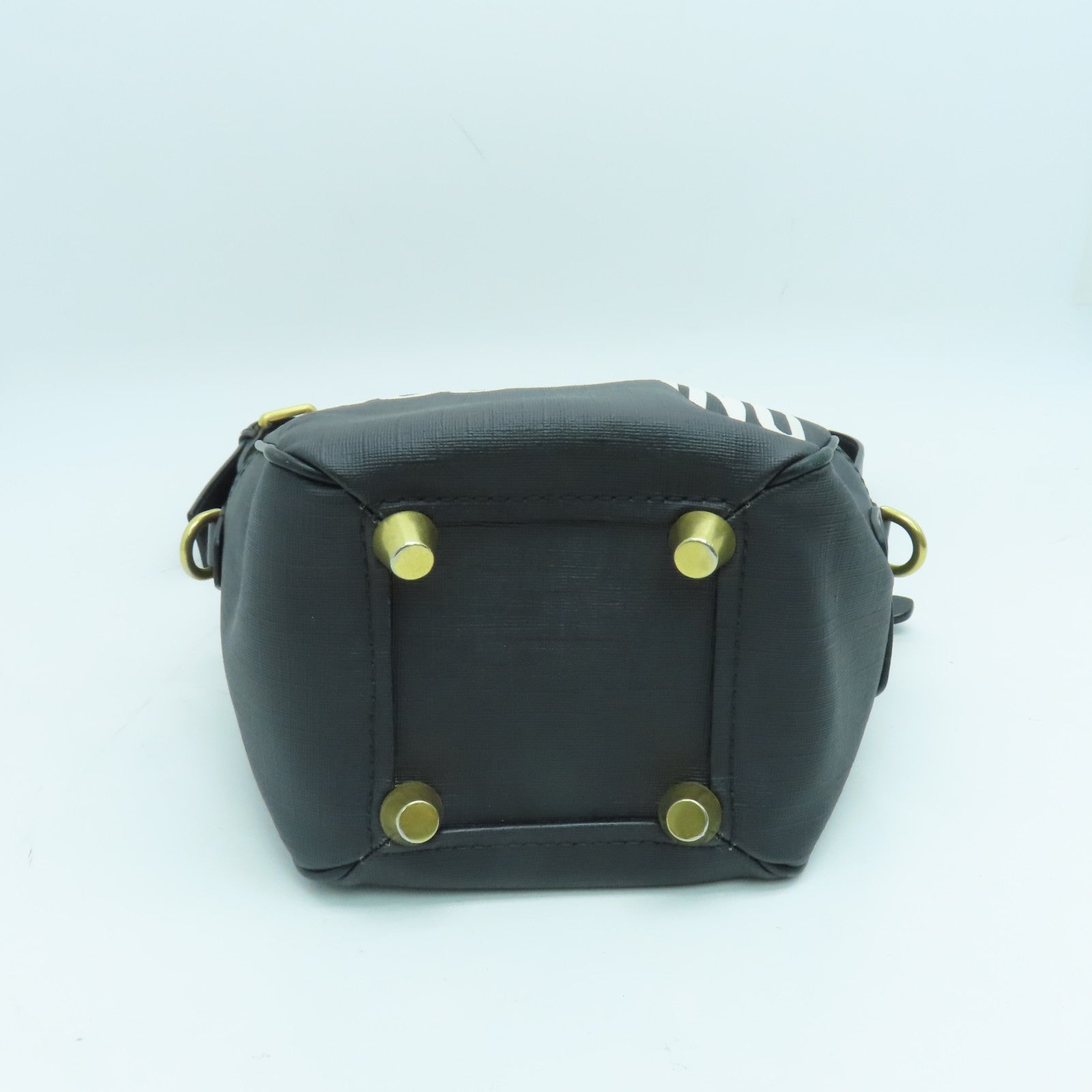 MOSCHINO 皮革2 Way Shoulder金扣肩背袋黑色