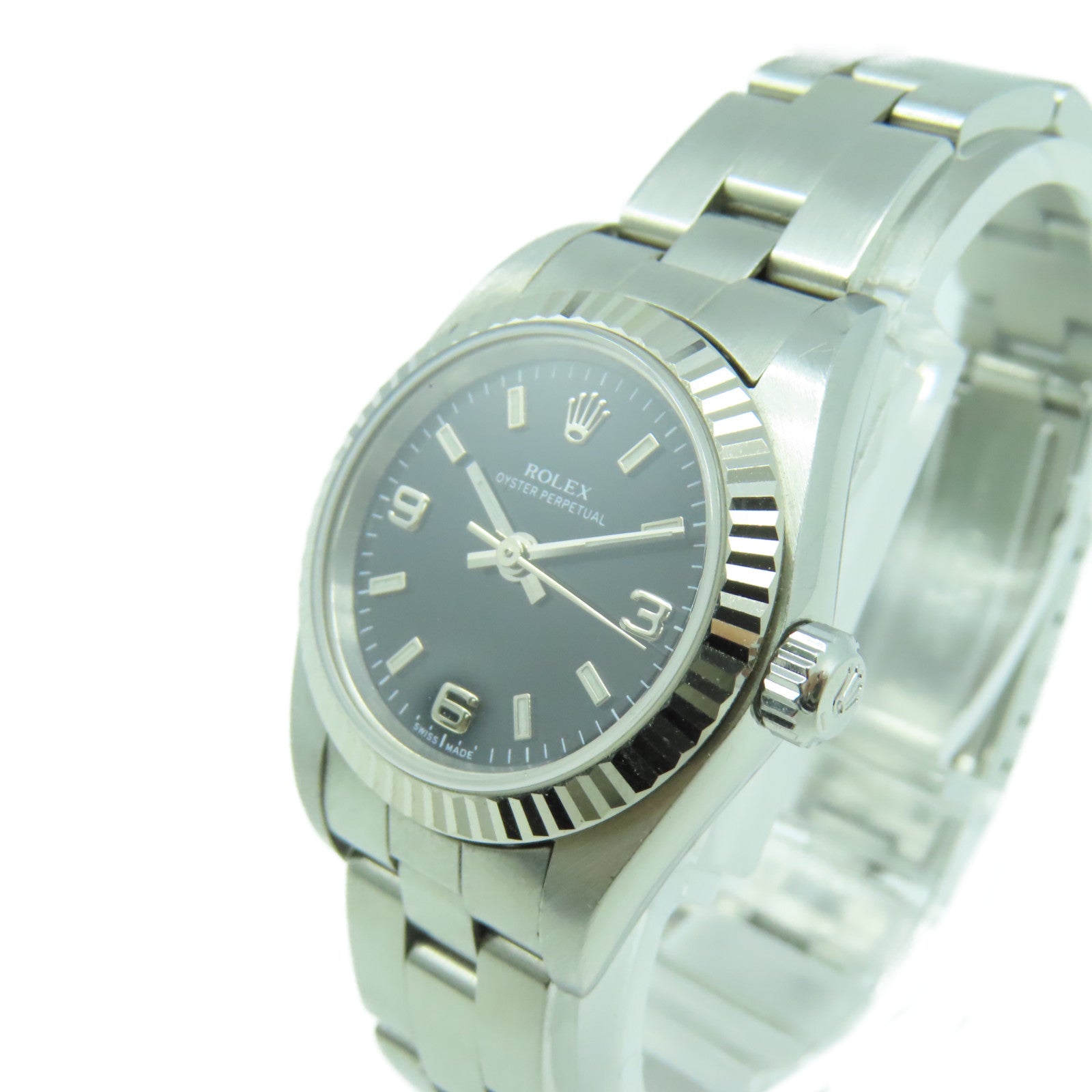 ROLEX Oyster Perpetual不鏽鋼手錶自動機芯黑色