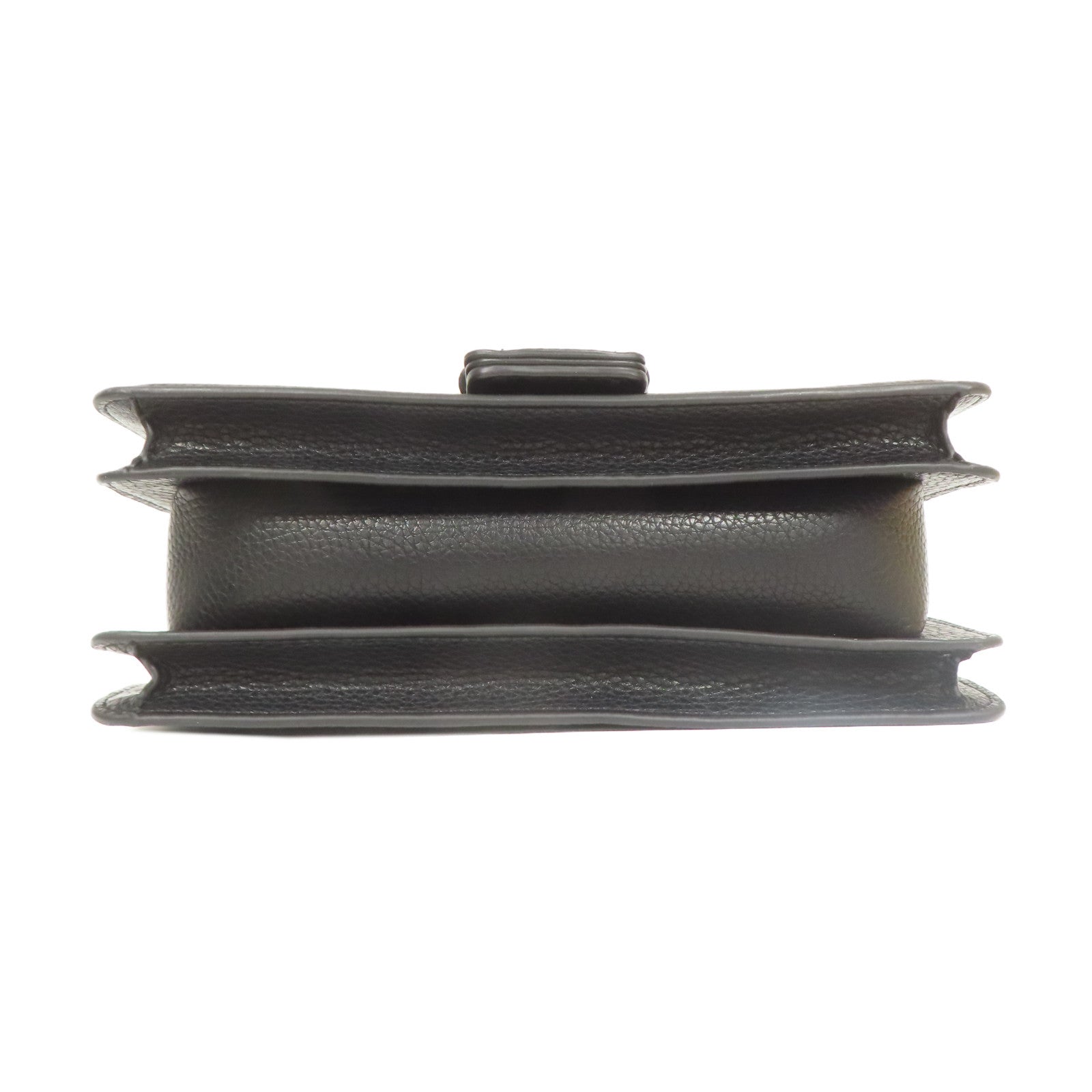 VERSACE 牛皮皮革Buckle Shoulder Bag金扣肩背袋黑色