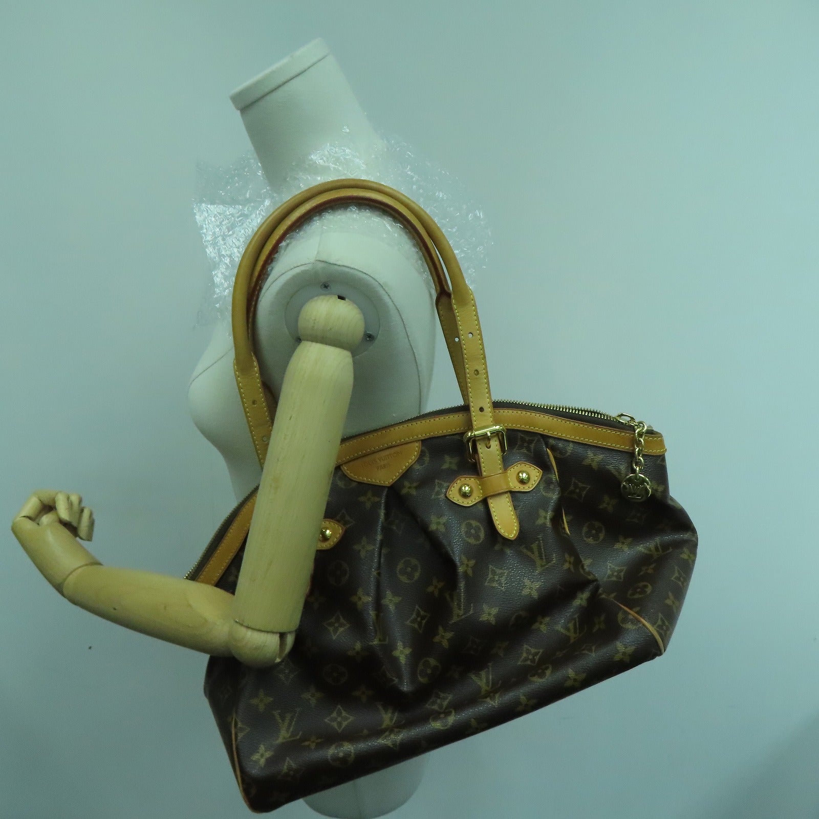 LOUIS VUITTON Monogram Tivoli GM金扣手挽袋啡色