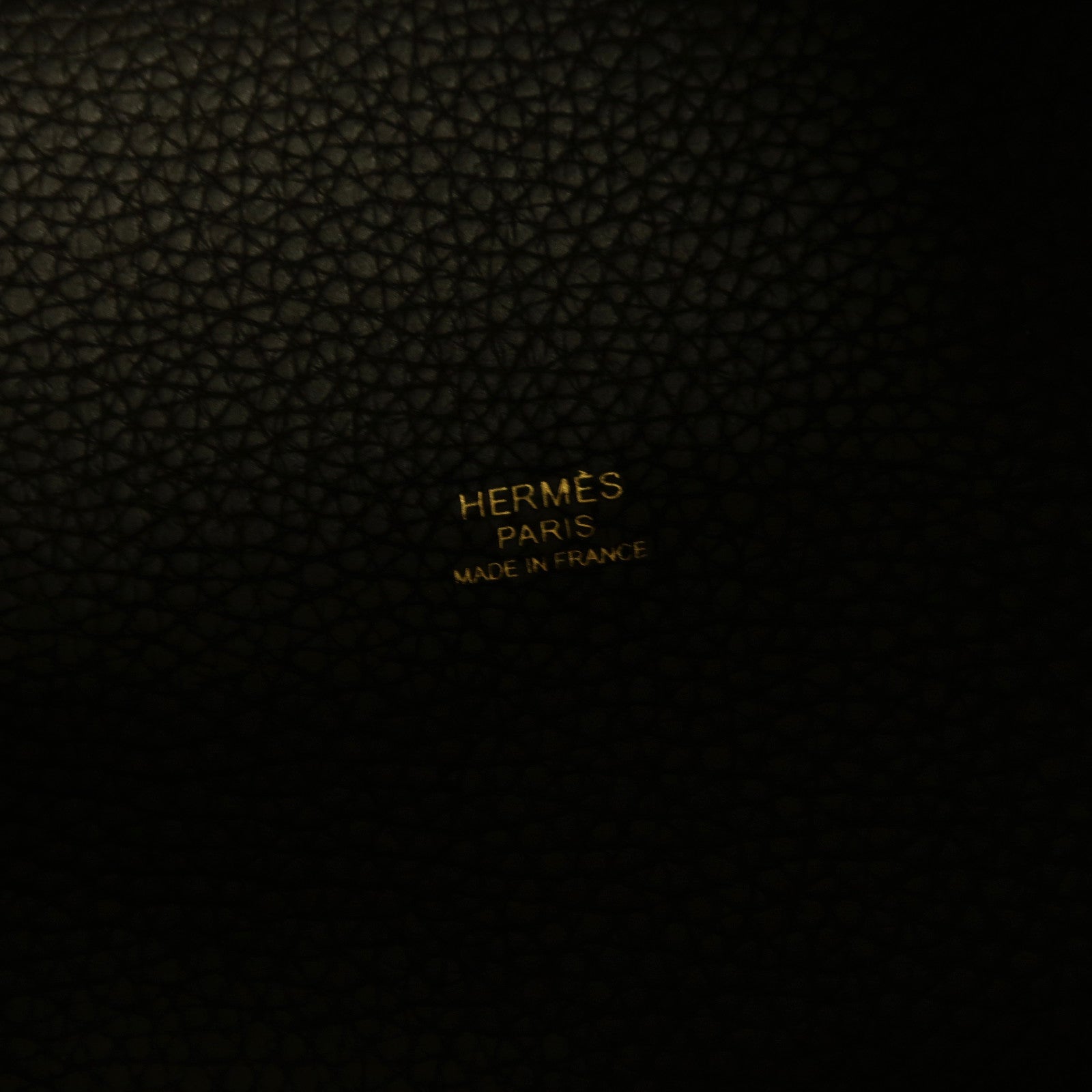 HERMES Clemence皮革Picotin PM金扣手挽袋啡色