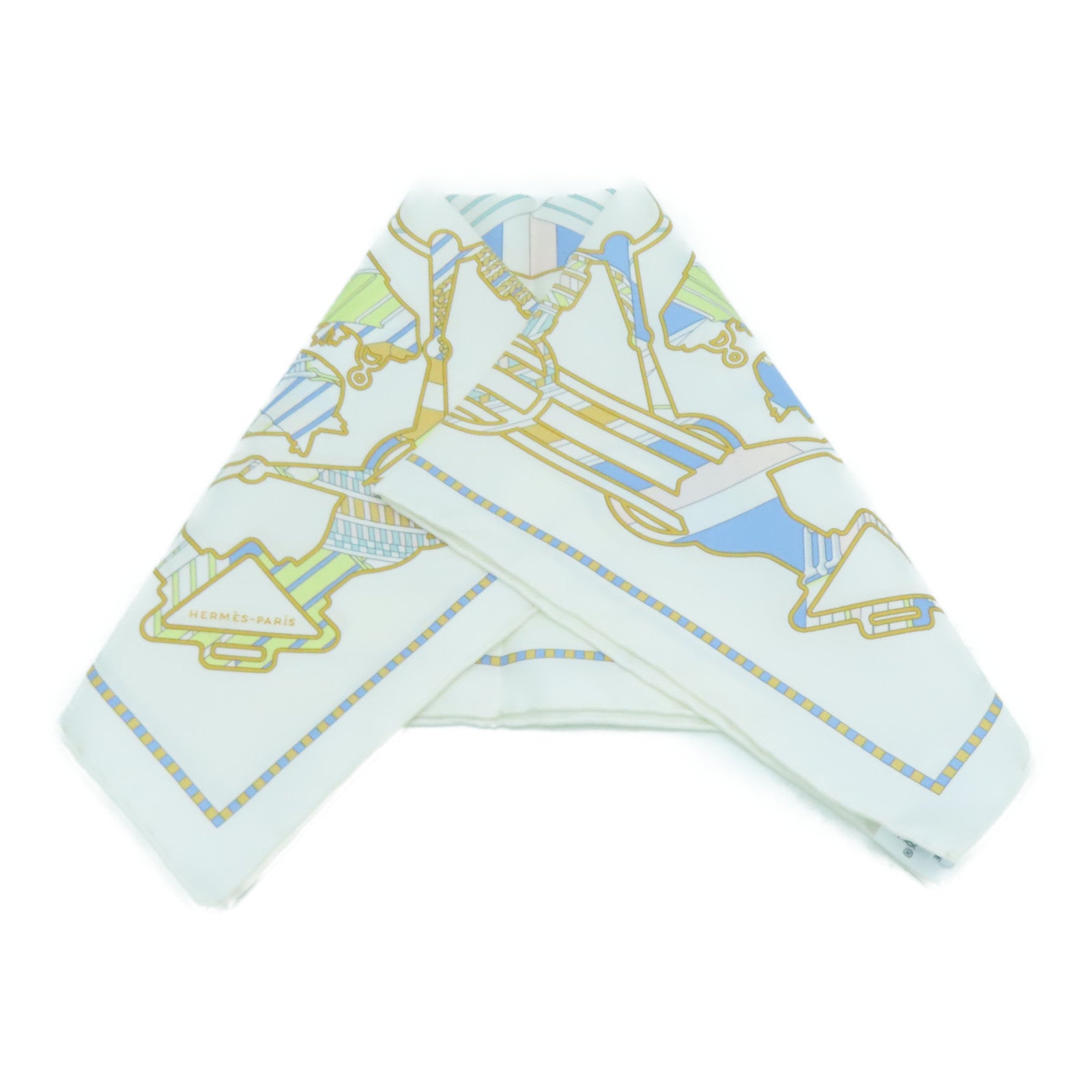 HERMES 【激減優惠】絲質Scarf絲巾白色