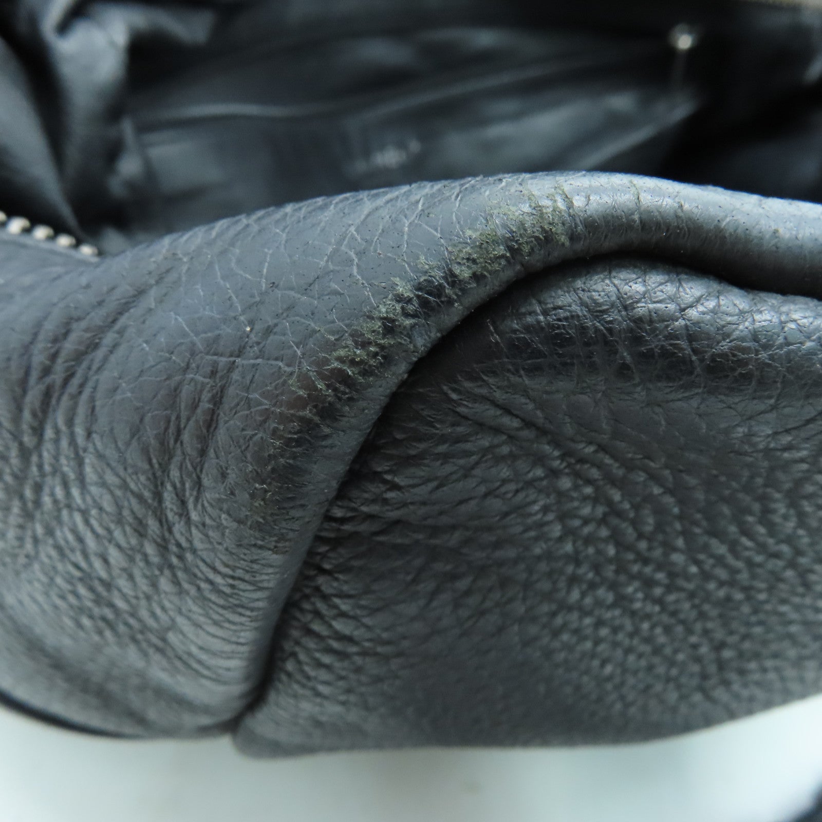 CHANEL 牛皮皮革Tote Bag銀扣手挽袋黑色