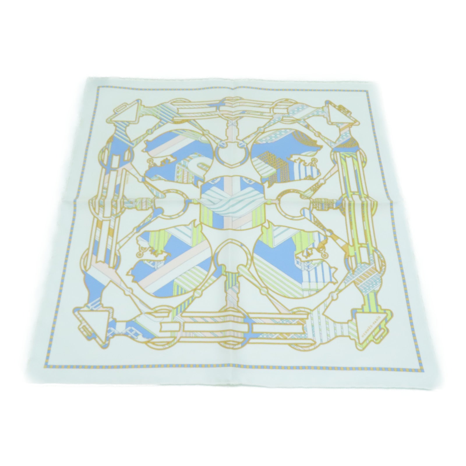 HERMES 【激減優惠】絲質Scarf絲巾白色