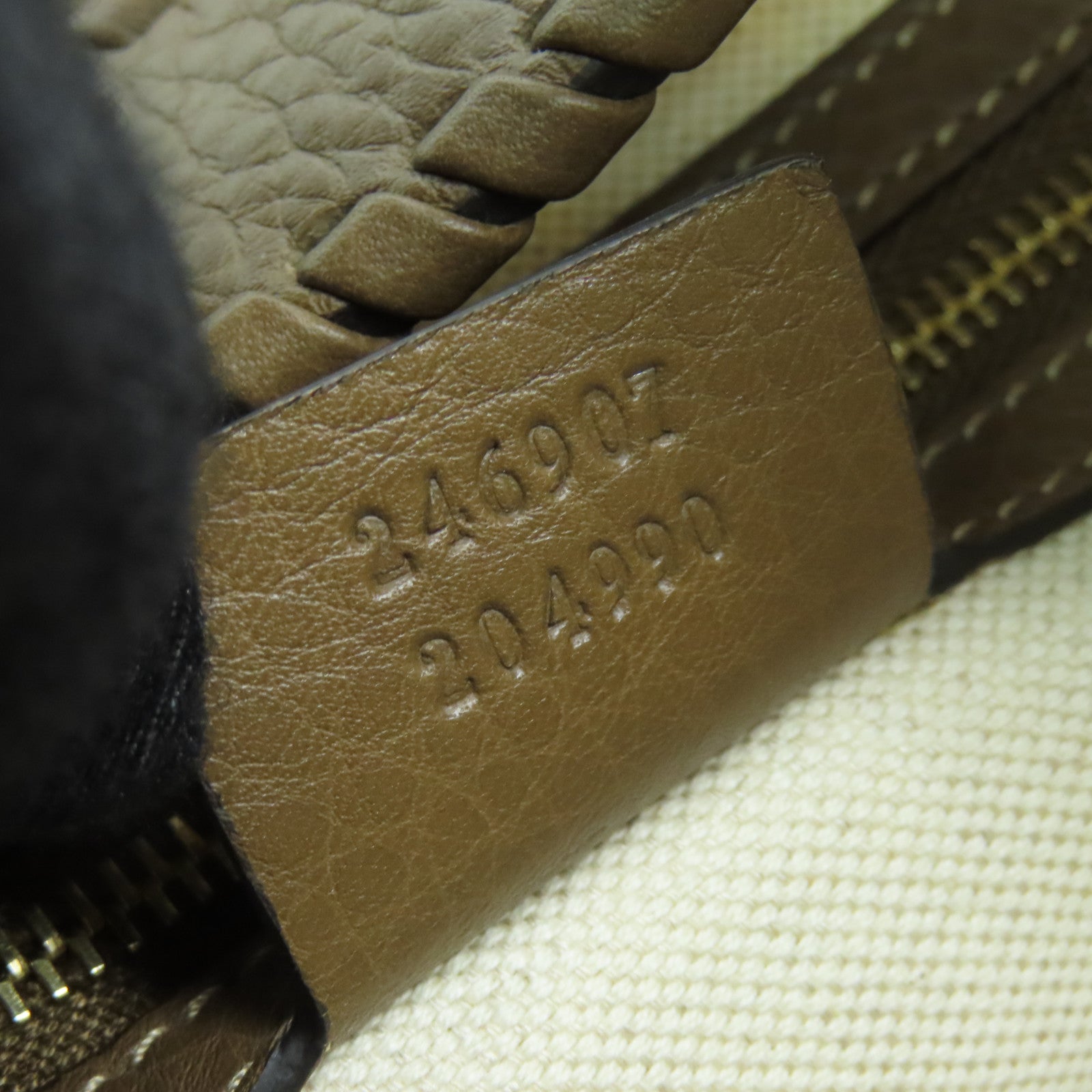 GUCCI 【激減優惠】帆布Jackie銀扣手挽肩背兩用袋啡色白色