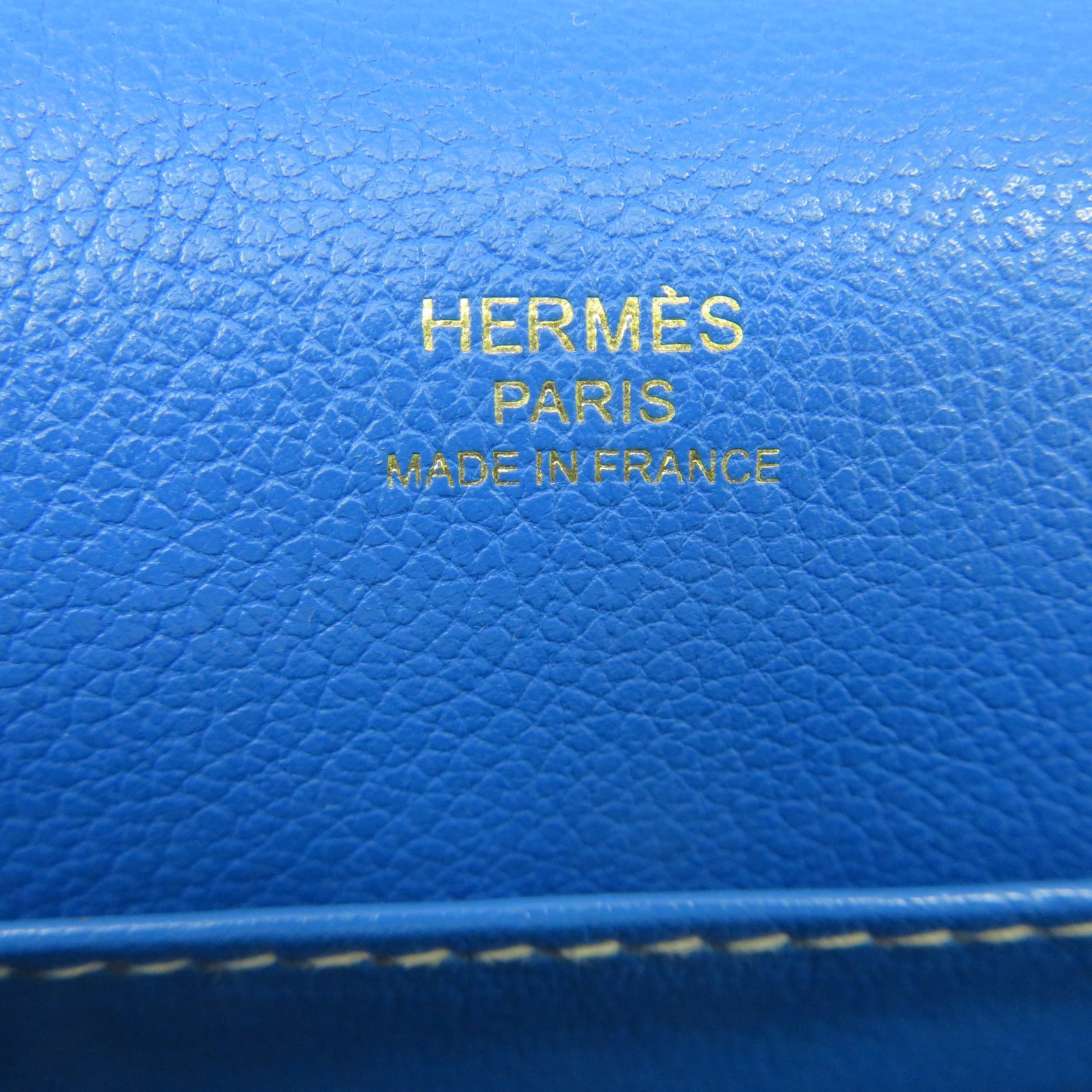 HERMES 【激减优惠】Evercolour皮革Roulis 23金扣肩背袋Bleu hydra水妖蓝色