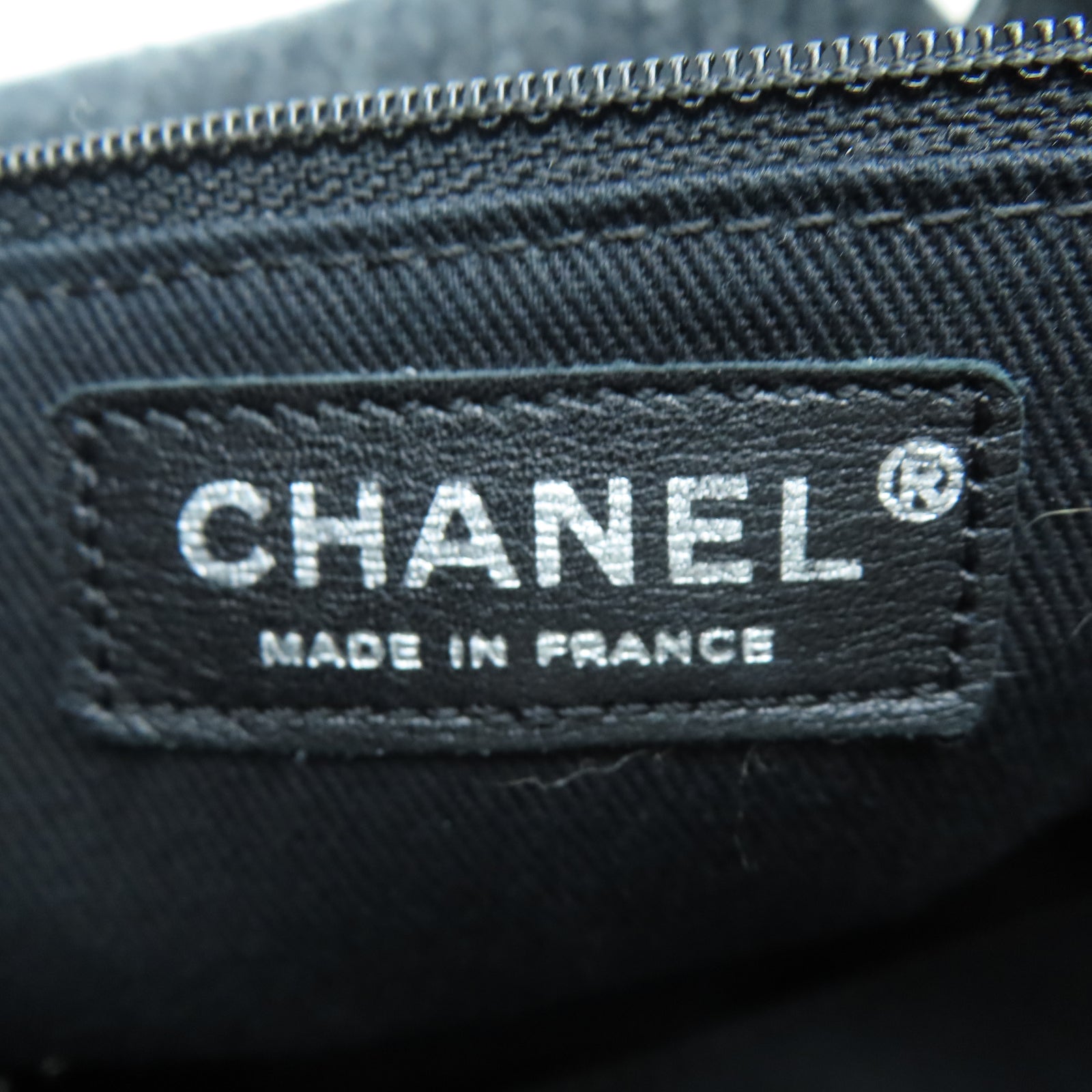 CHANEL 斜纹软呢Shoulder Bag银扣链带手挽肩背两用袋黑色