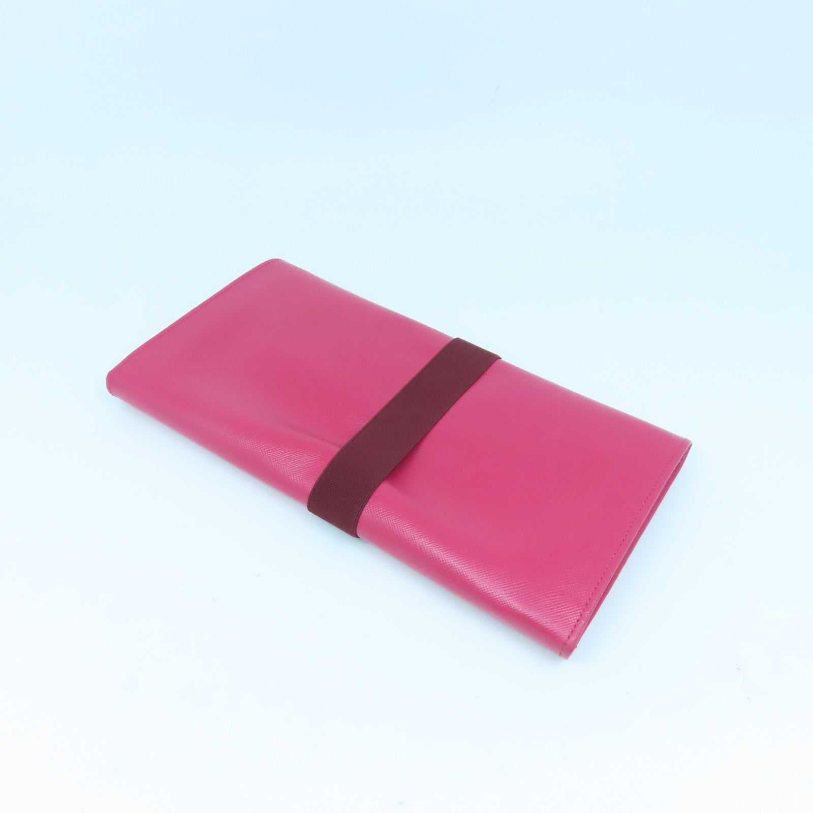 PRADA 牛皮皮革Clutch Bag金扣手拿包粉紅色