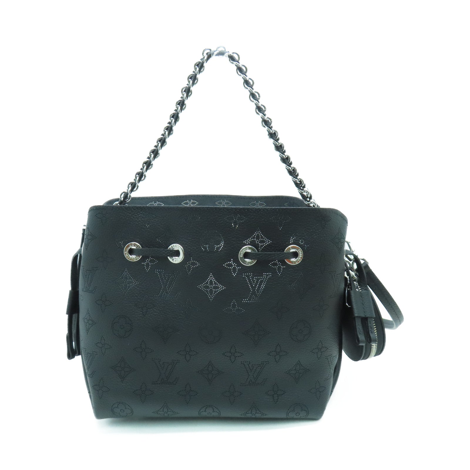 LOUIS VUITTON Mahina Bella银扣肩背袋黑色
