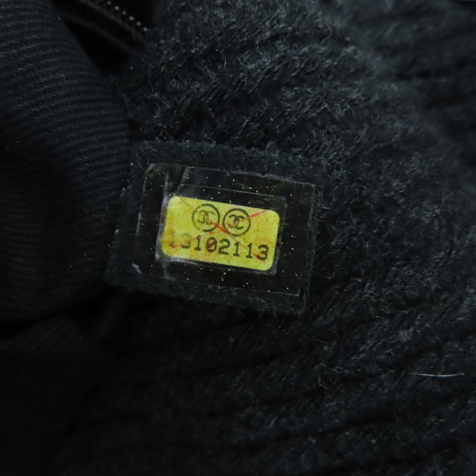 CHANEL 斜纹软呢Shoulder Bag银扣链带手挽肩背两用袋黑色