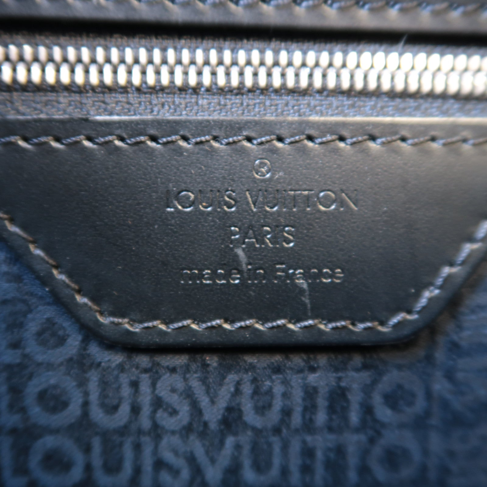 LOUIS VUITTON Damier Graphite Porto De Cuman Voyage銀扣手挽袋黑色