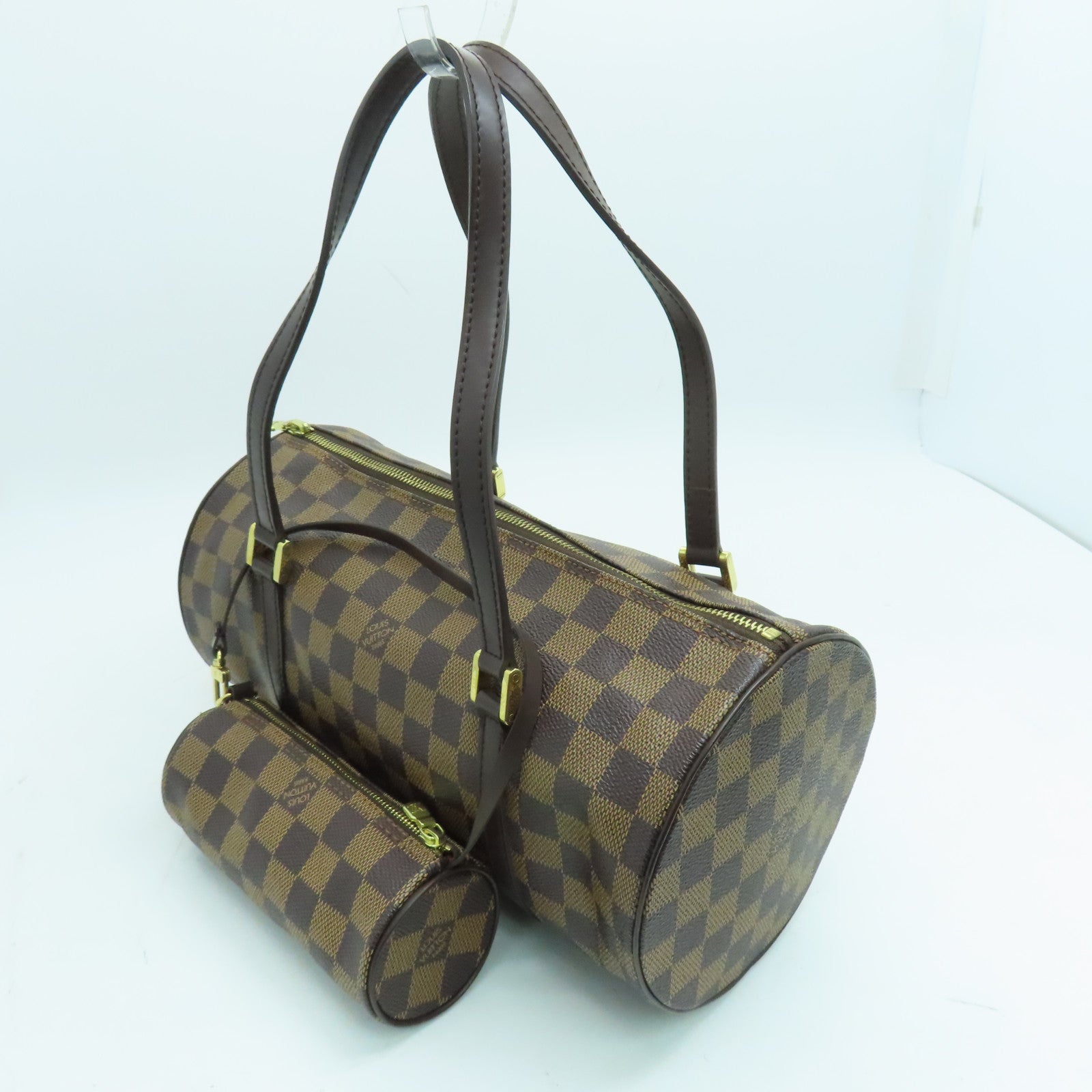 LOUIS VUITTON Damier Papillon GM金扣肩背袋啡色