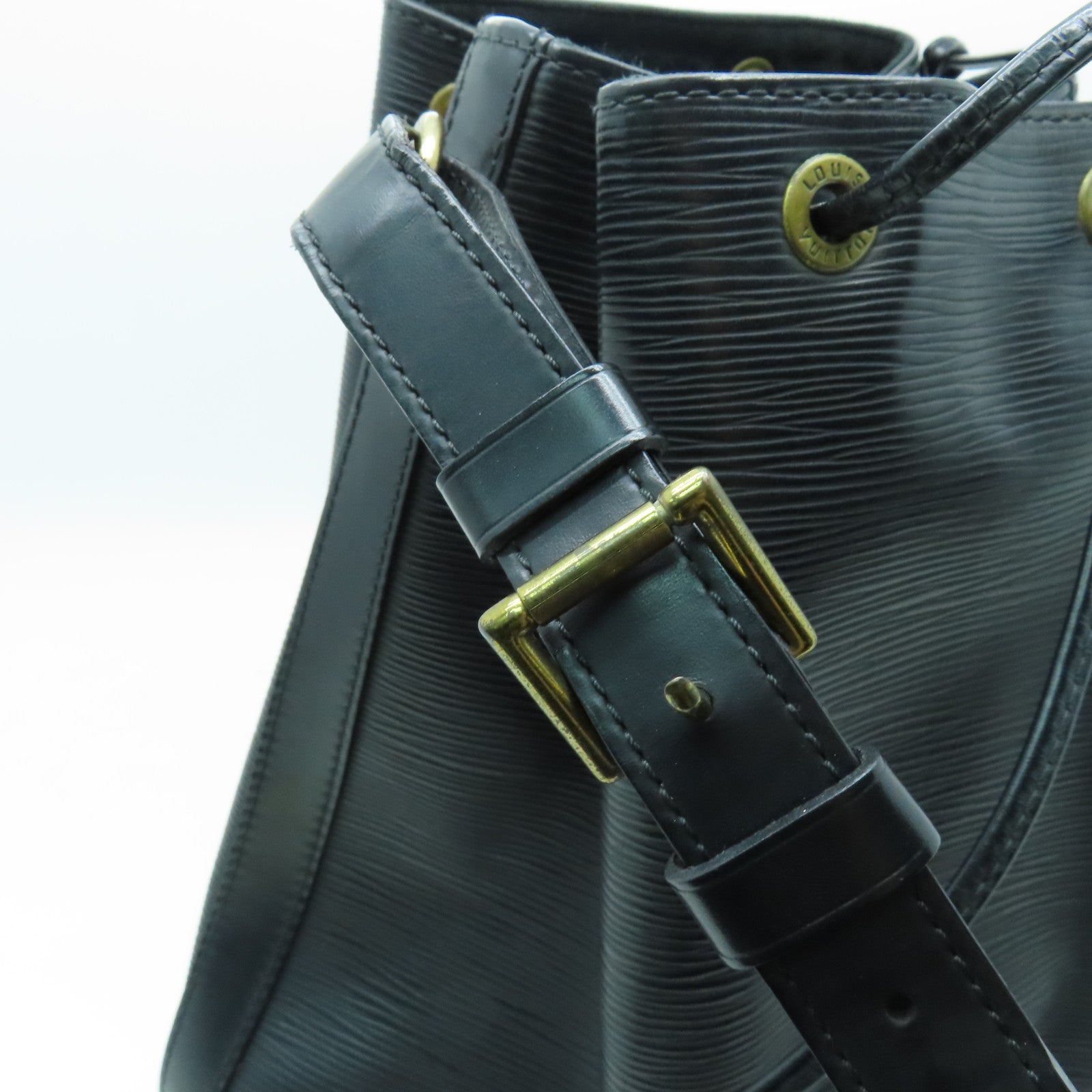 LOUIS VUITTON Epi Noe金扣肩背袋黑色