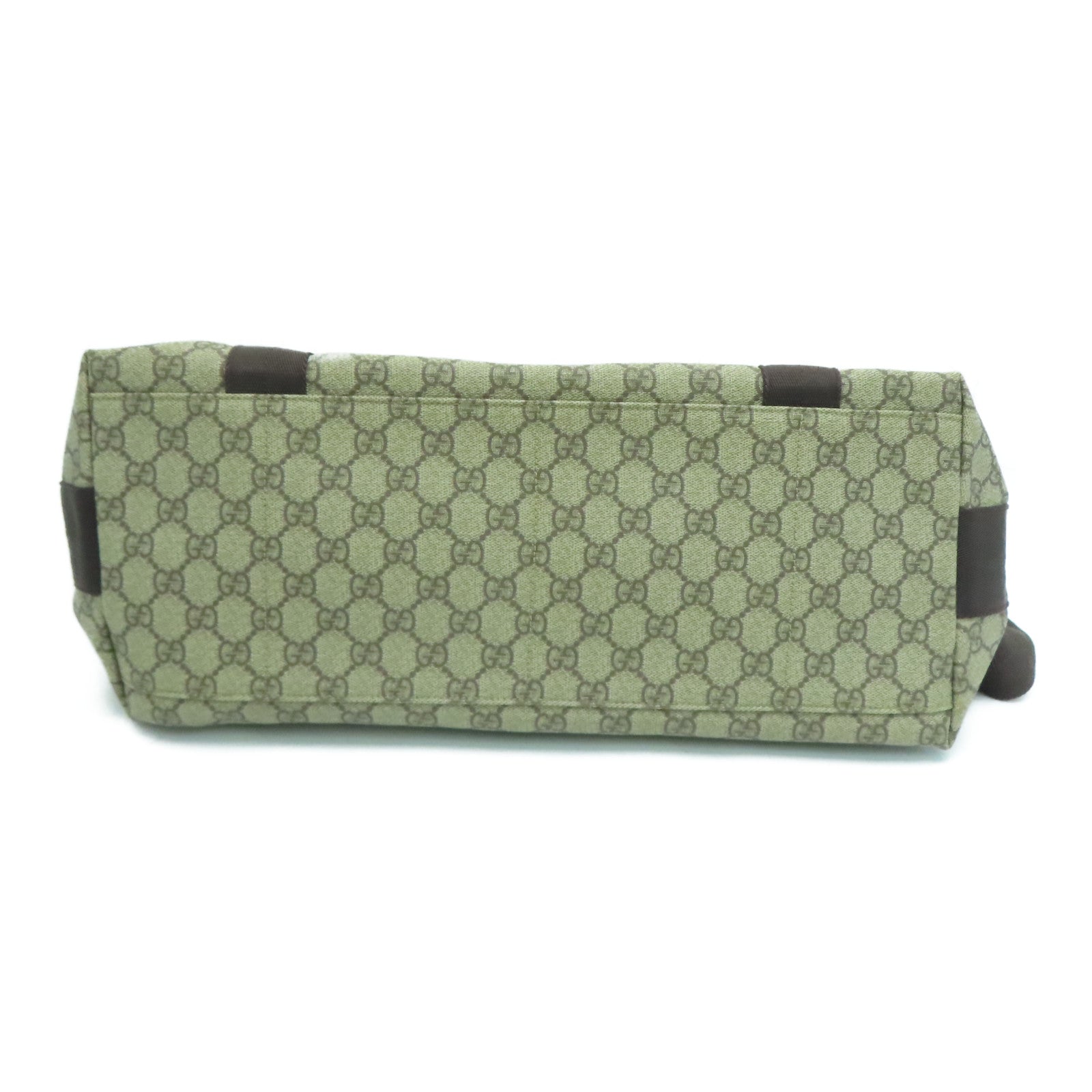 GUCCI 塗層帆布 Shoulder Bag銀扣肩背袋啡色