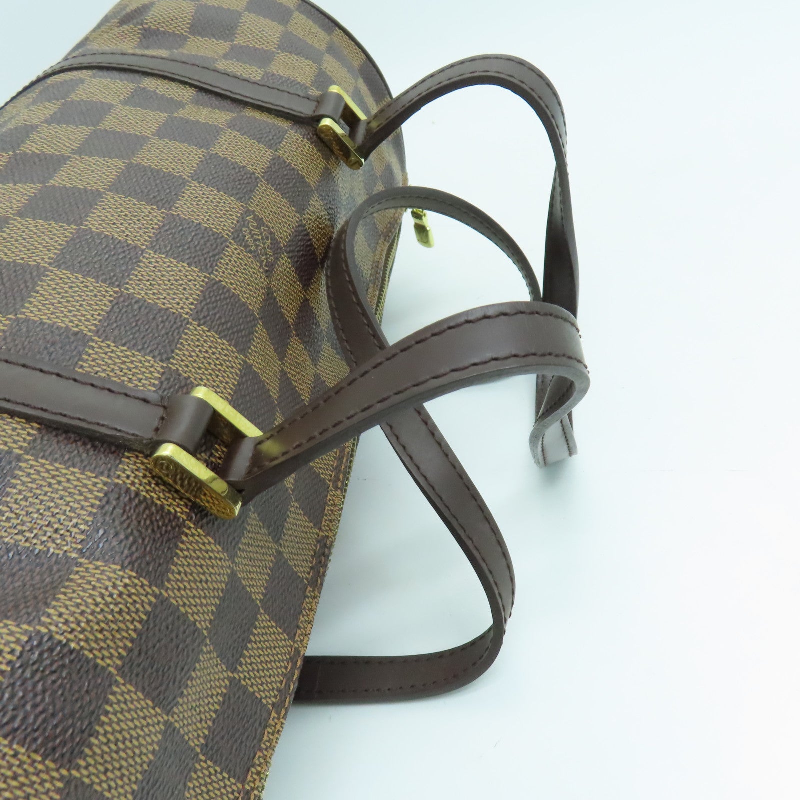 LOUIS VUITTON Damier Papillon GM金扣肩背袋啡色