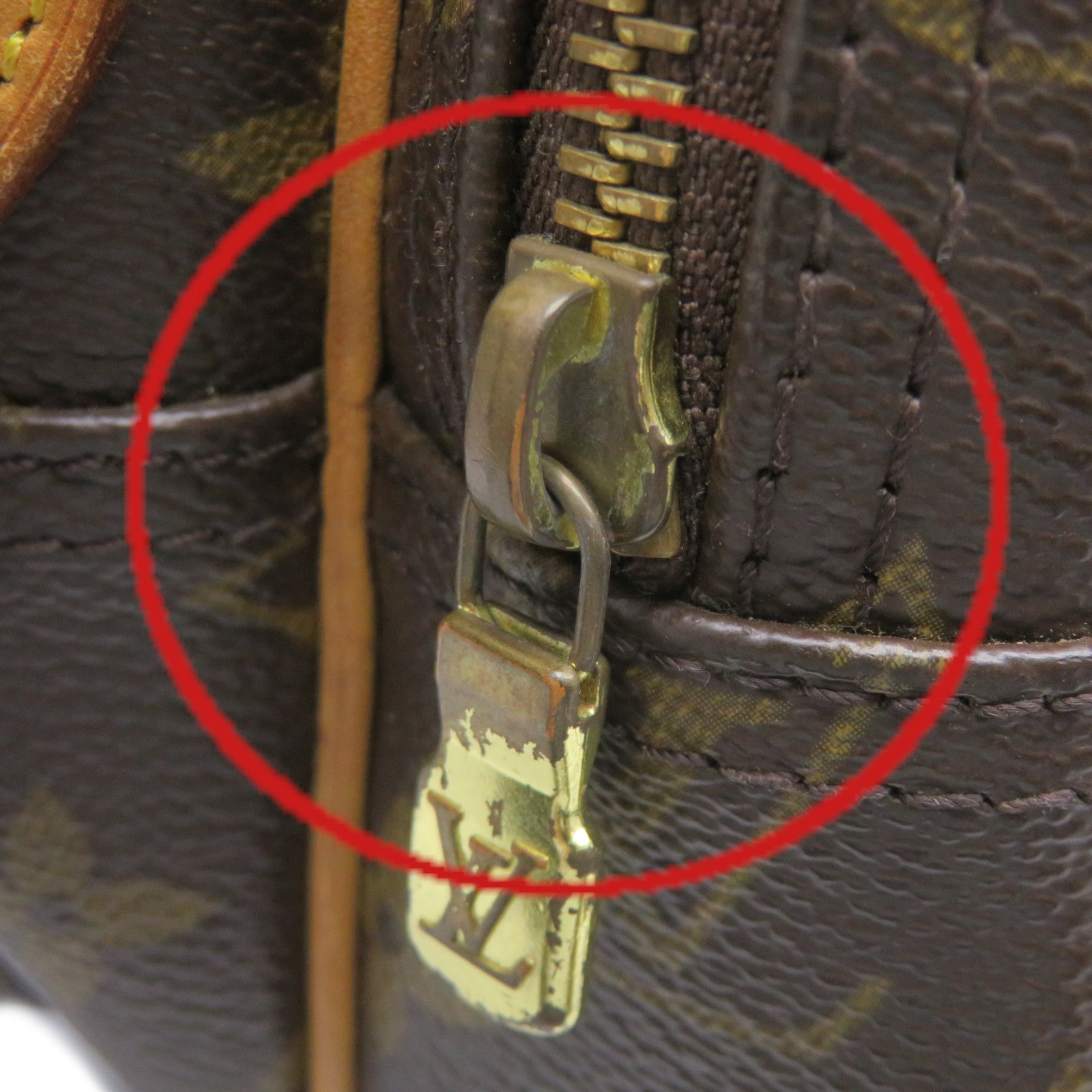 LOUIS VUITTON Monogram Reporter Shoulder Bag肩背袋啡色