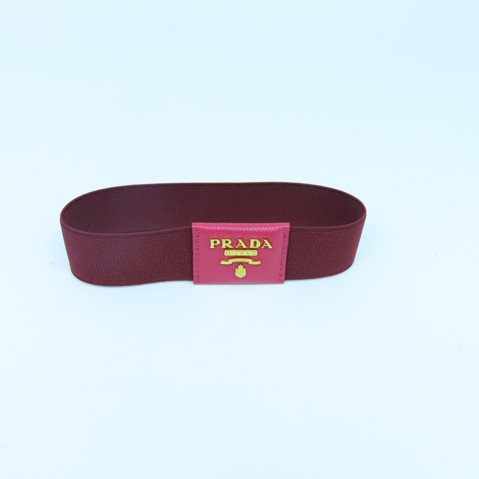 PRADA 牛皮皮革Clutch Bag金扣手拿包粉紅色