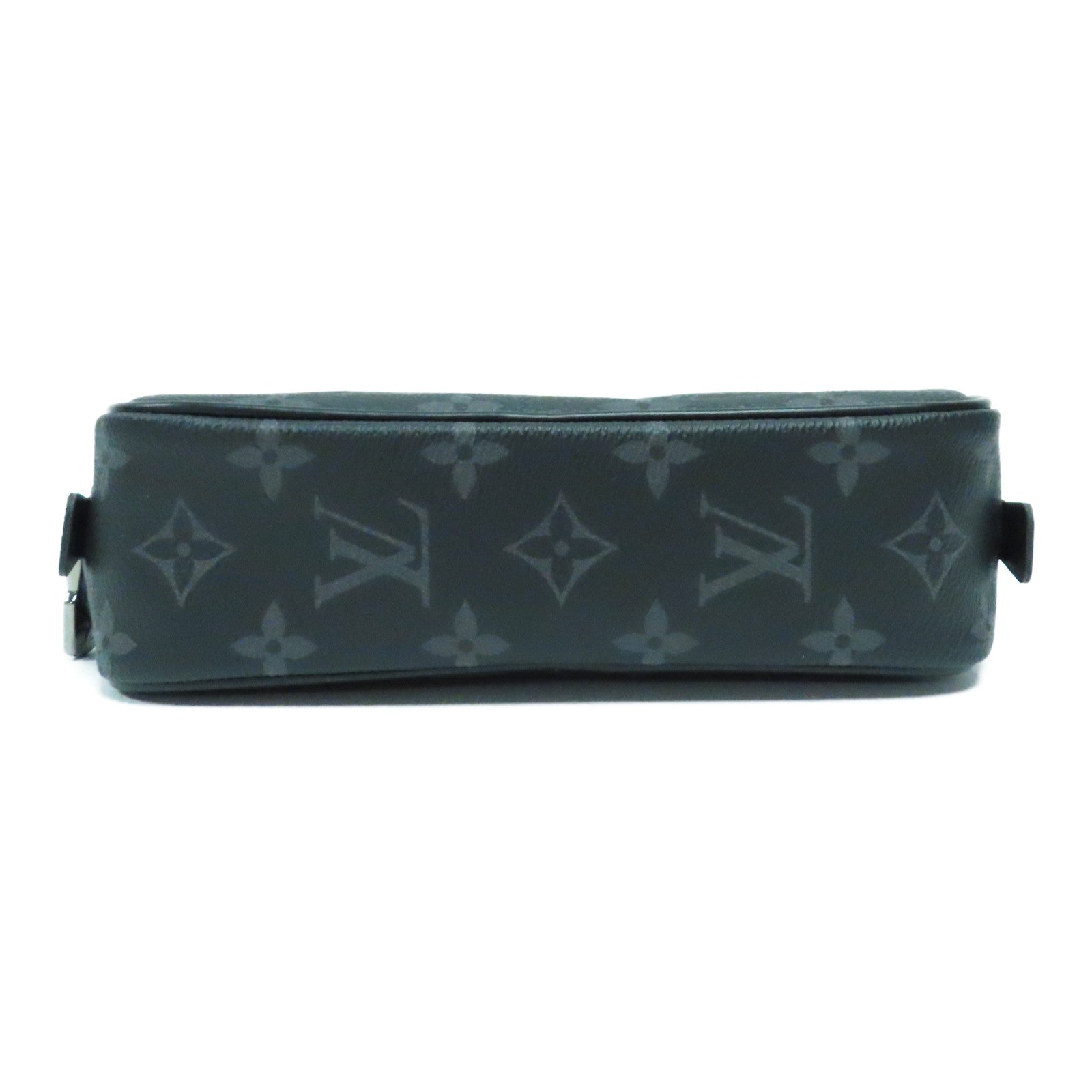 LOUIS VUITTON Monogram Eclipse Toilet Pouch PM銀扣手拿包黑色/灰色