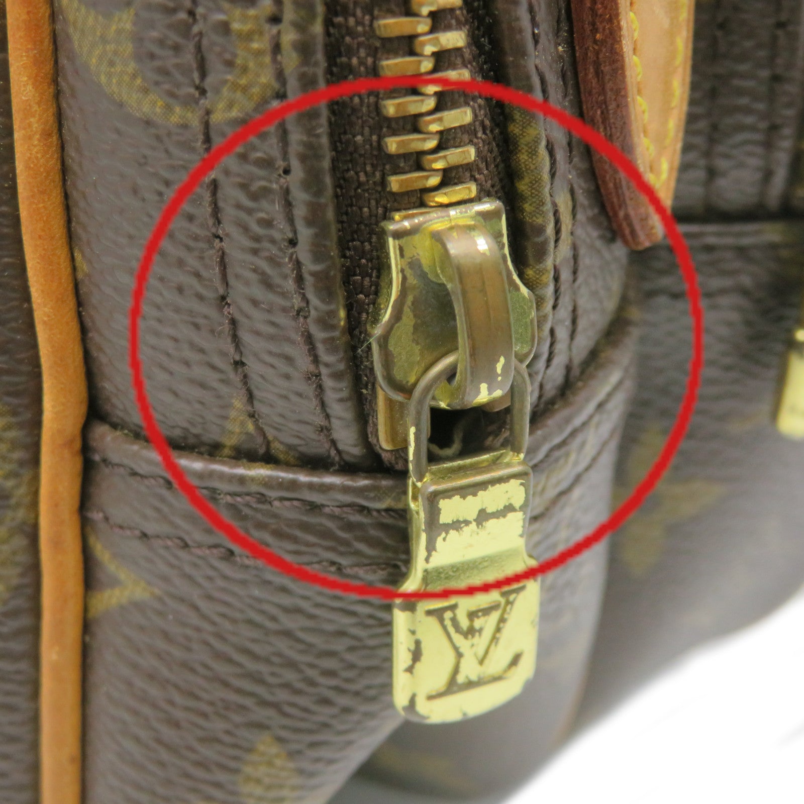LOUIS VUITTON Monogram Reporter Shoulder Bag肩背袋啡色