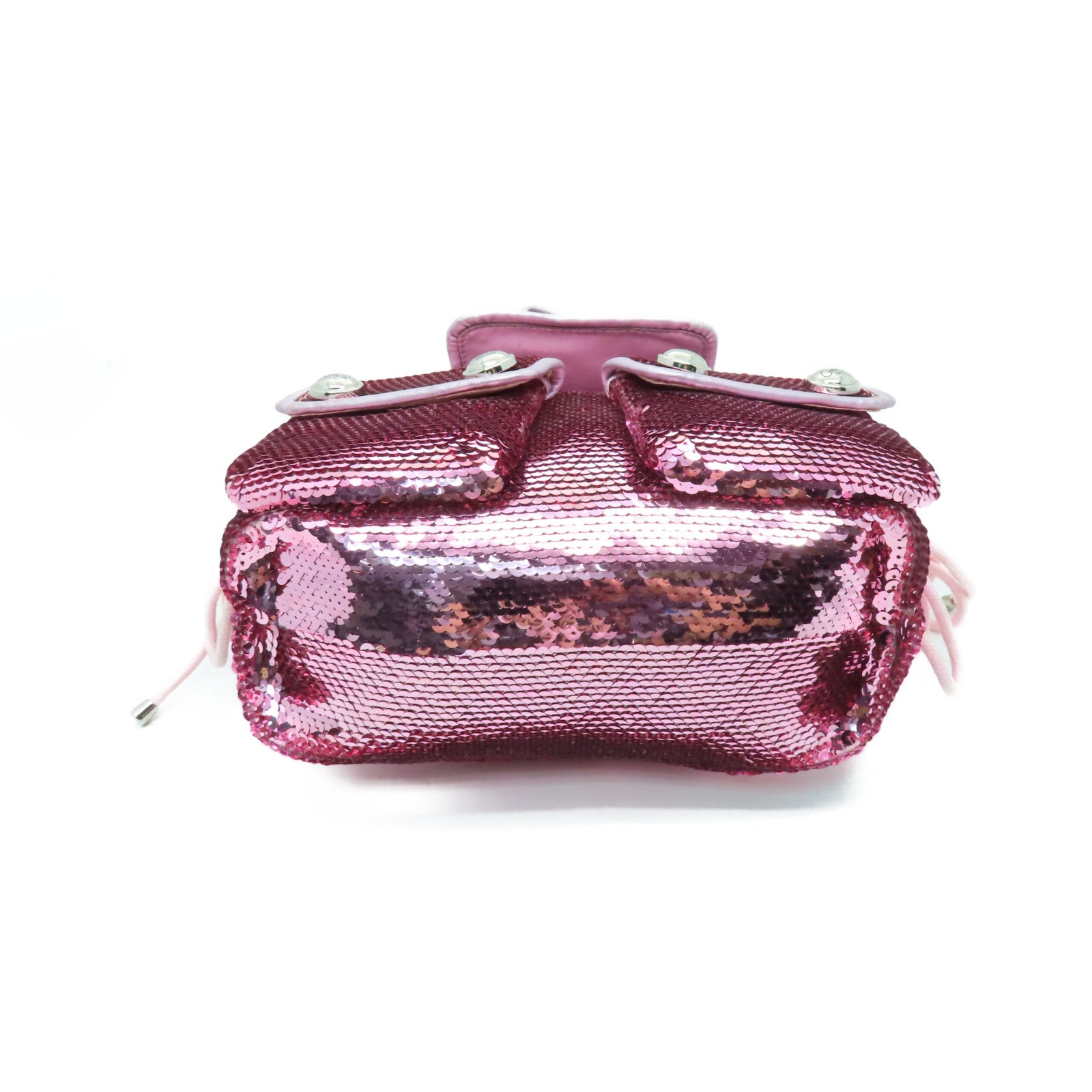 COACH 亮片Poppy Sequin Spotlight銀扣手挽肩背兩用袋粉紅色