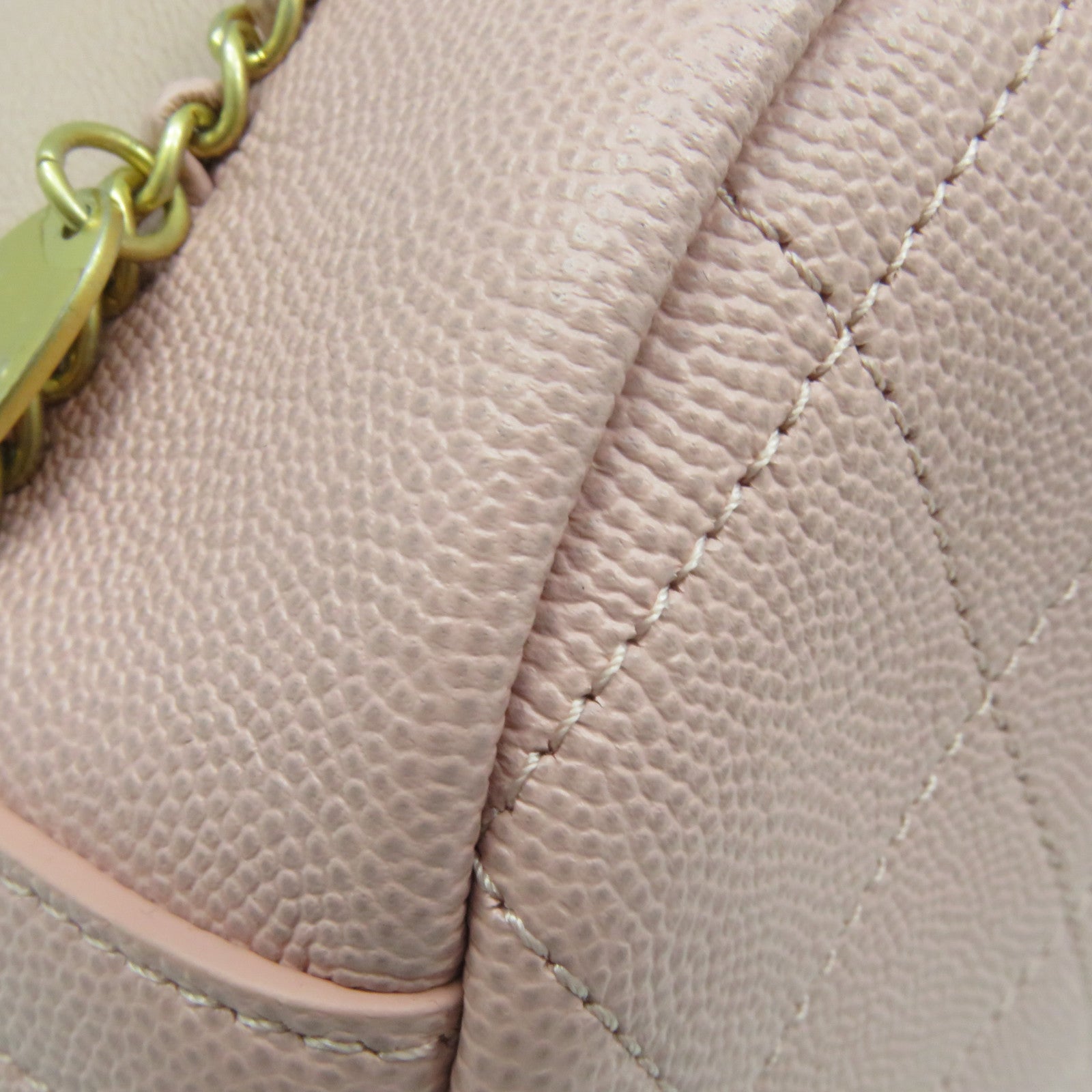 CHANEL 牛皮皮革Chain Shoulder Bag金扣鏈帶肩背袋粉紅色
