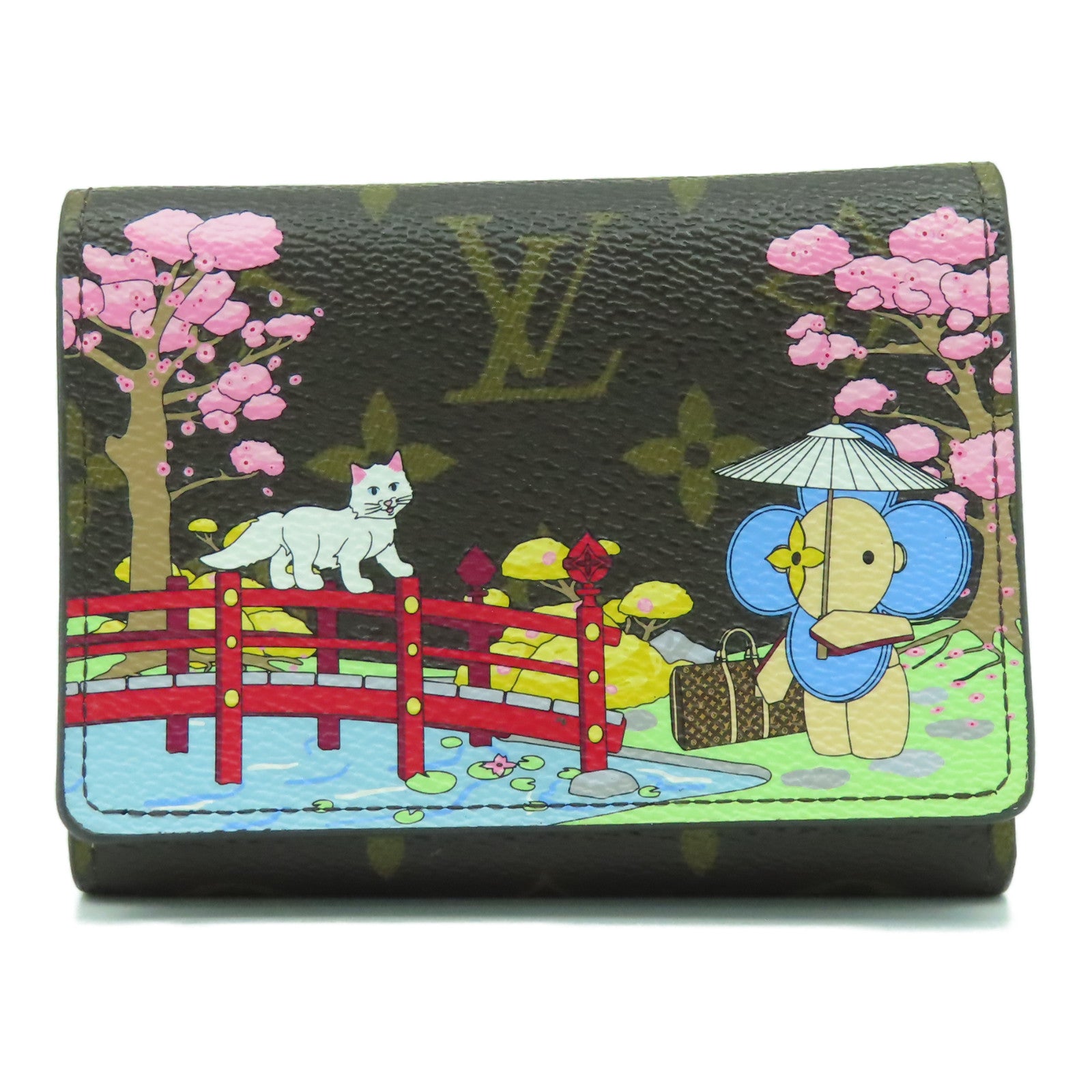 LOUIS VUITTON Monogram Wallet金扣錢包啡色/粉紅色