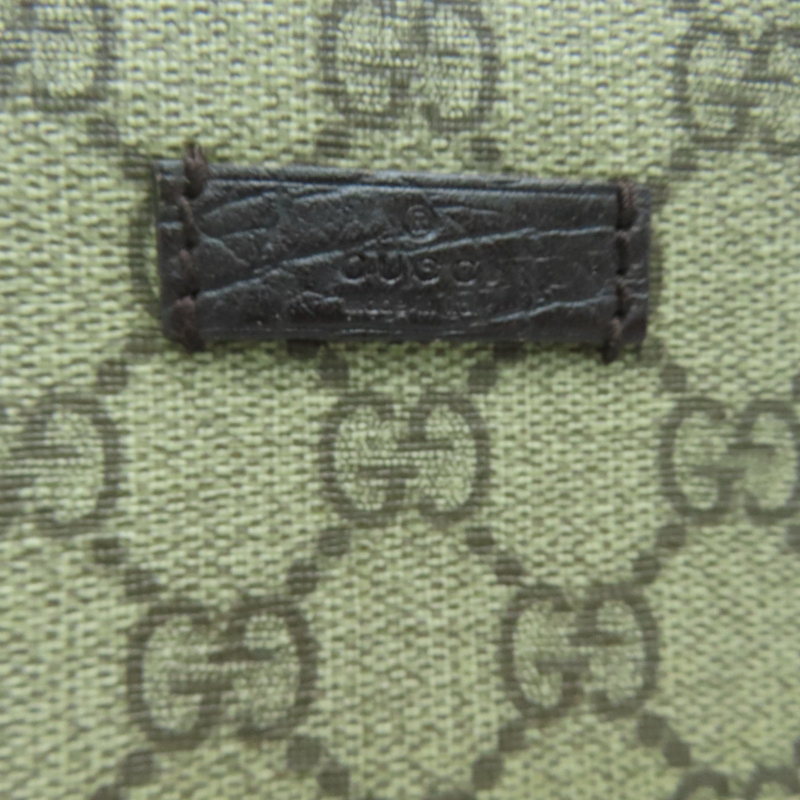 GUCCI 塗層帆布 Shoulder Bag銀扣肩背袋啡色