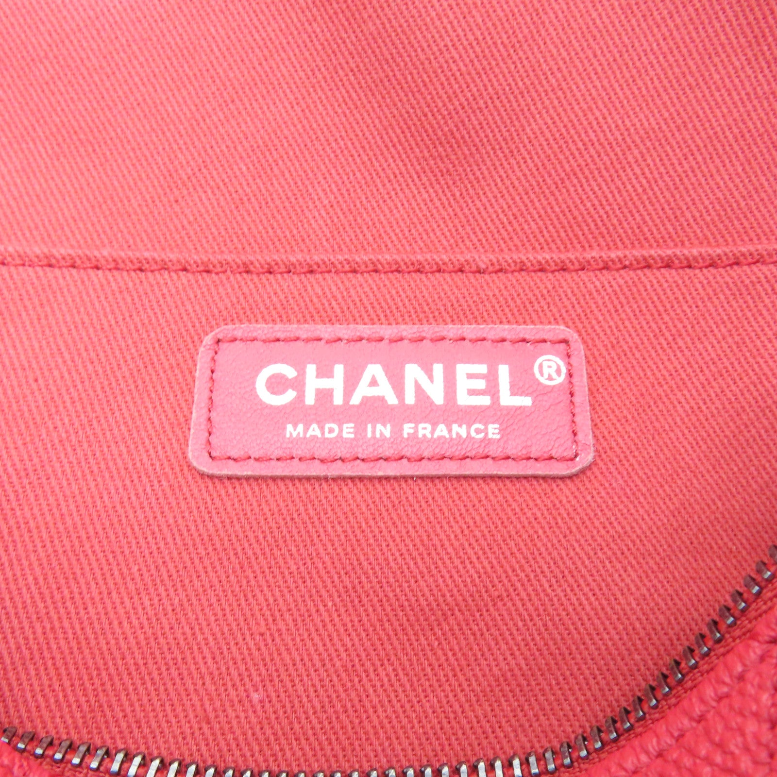 CHANEL 菱格牛皮皮革Waist Bag銀扣腰包紅色