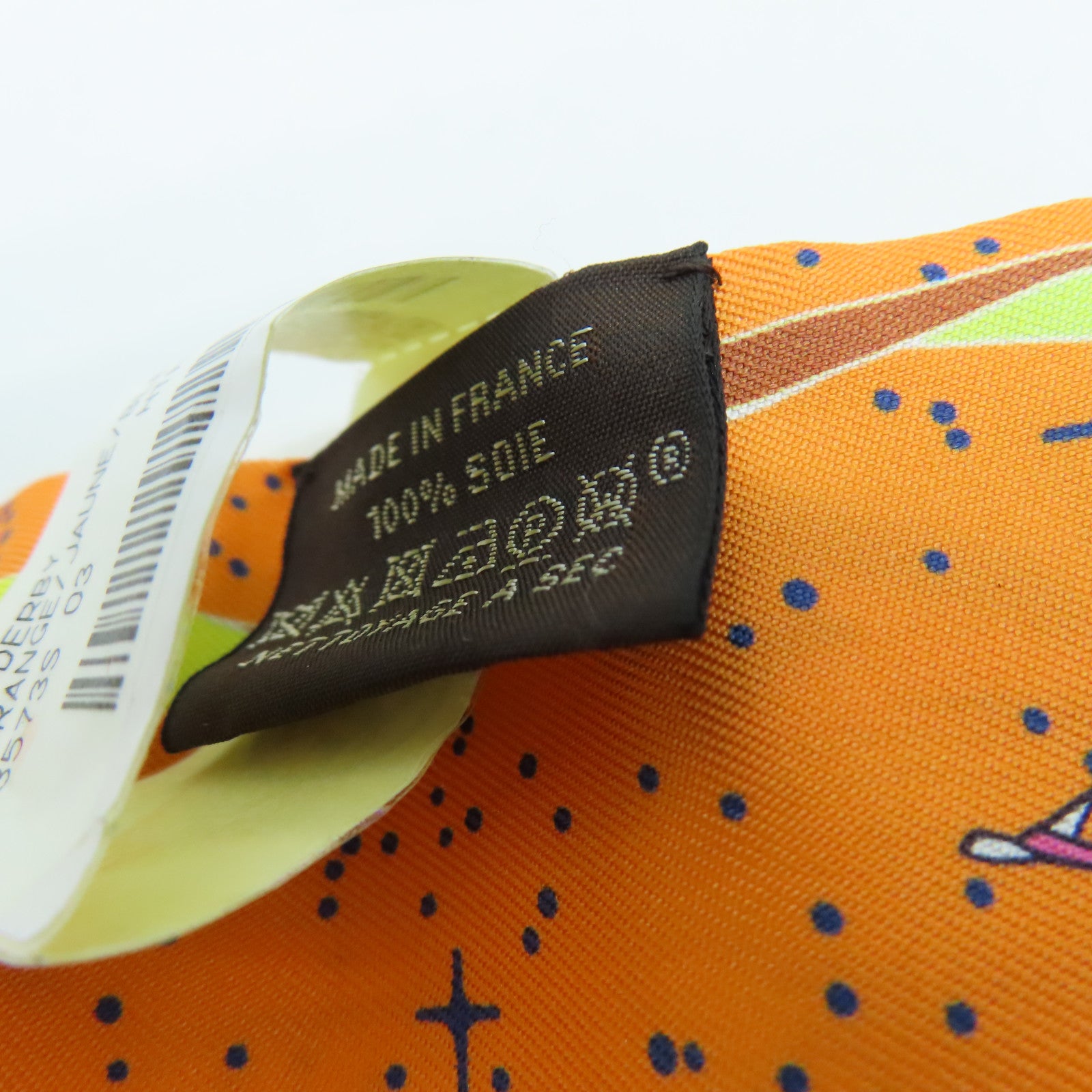 HERMES 【激減優惠】絲質Twilly絲巾橙色