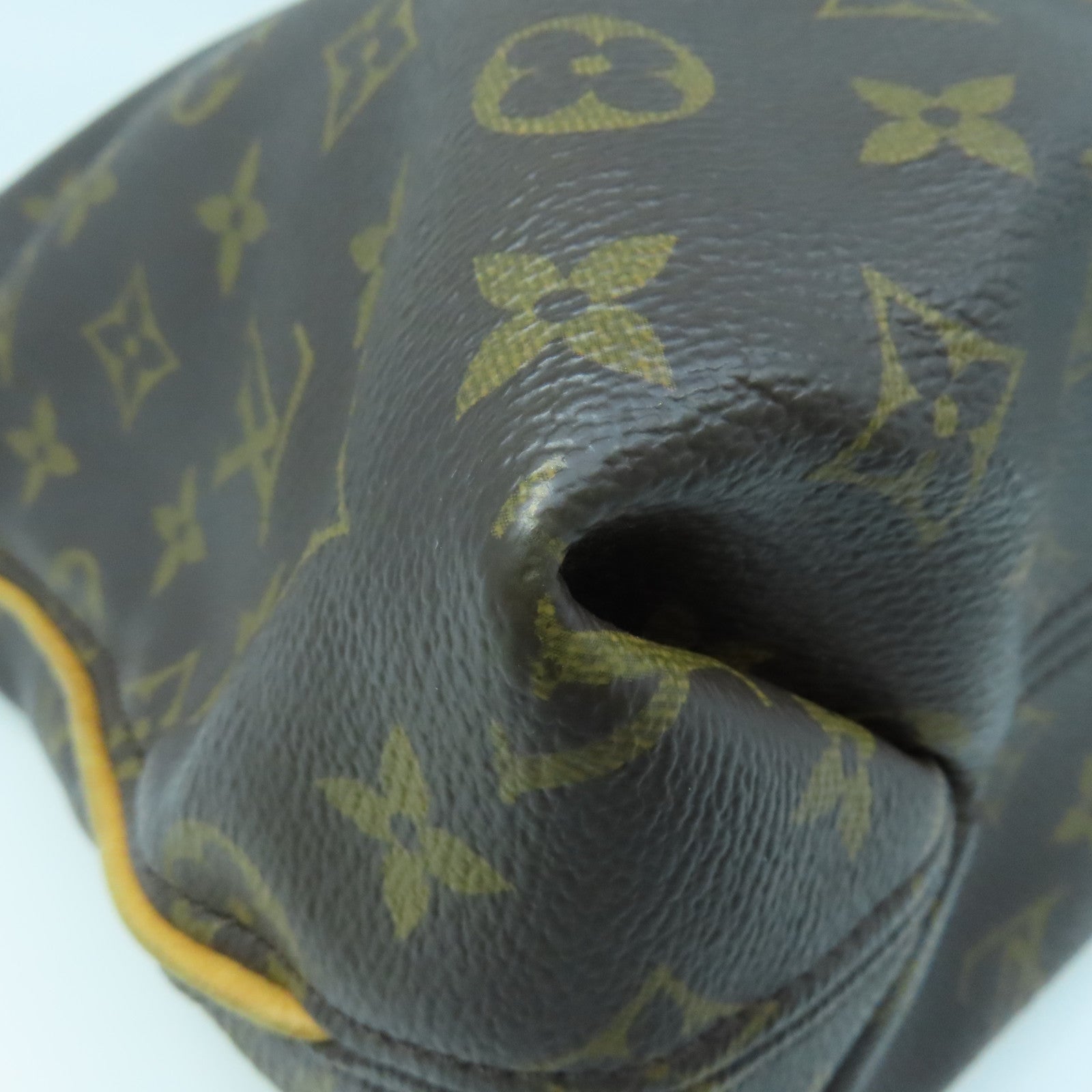 LOUIS VUITTON Monogram Sully MM Gold Buckle Shoulder Bag Brown